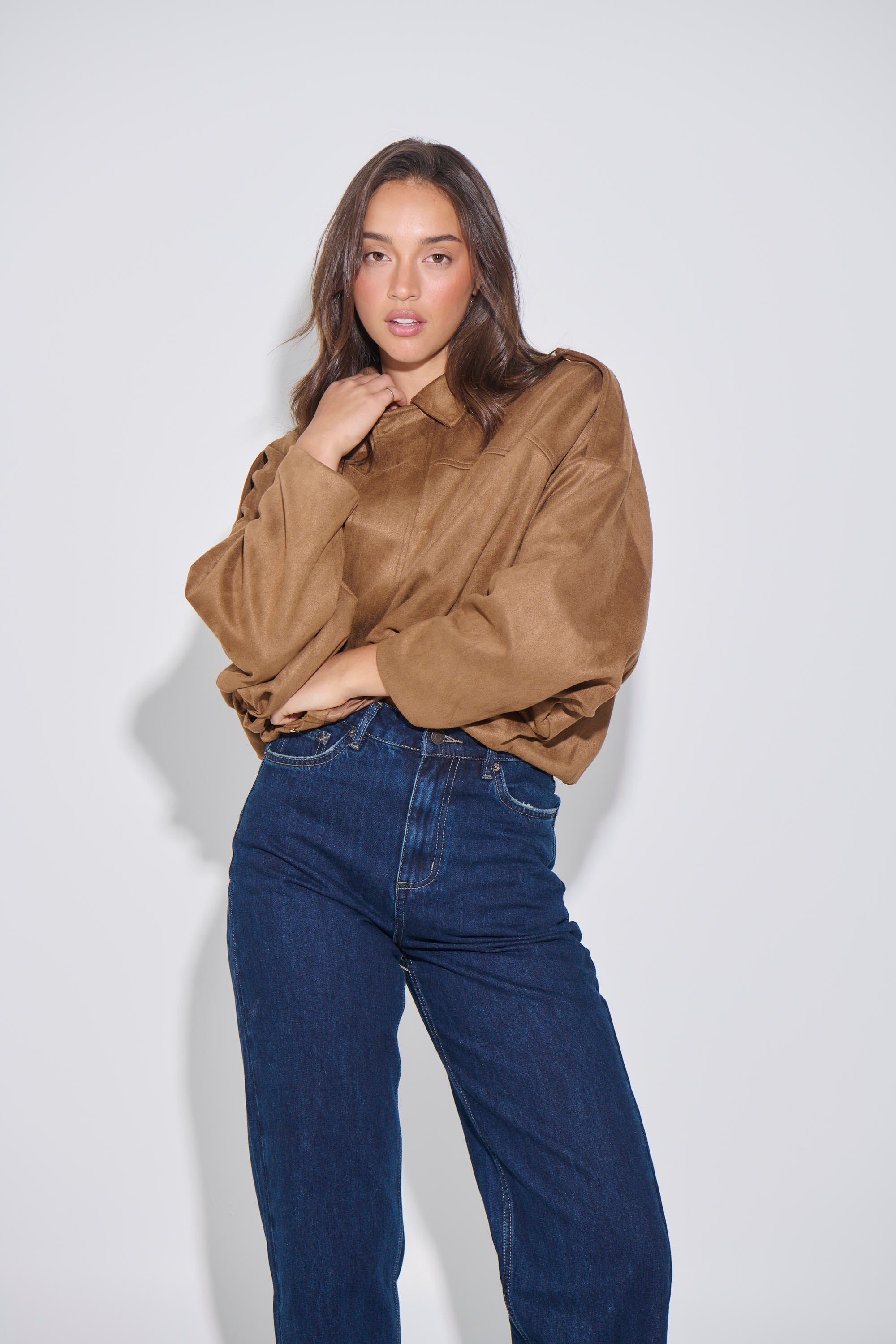 Harmony Suede Jacket Brown
