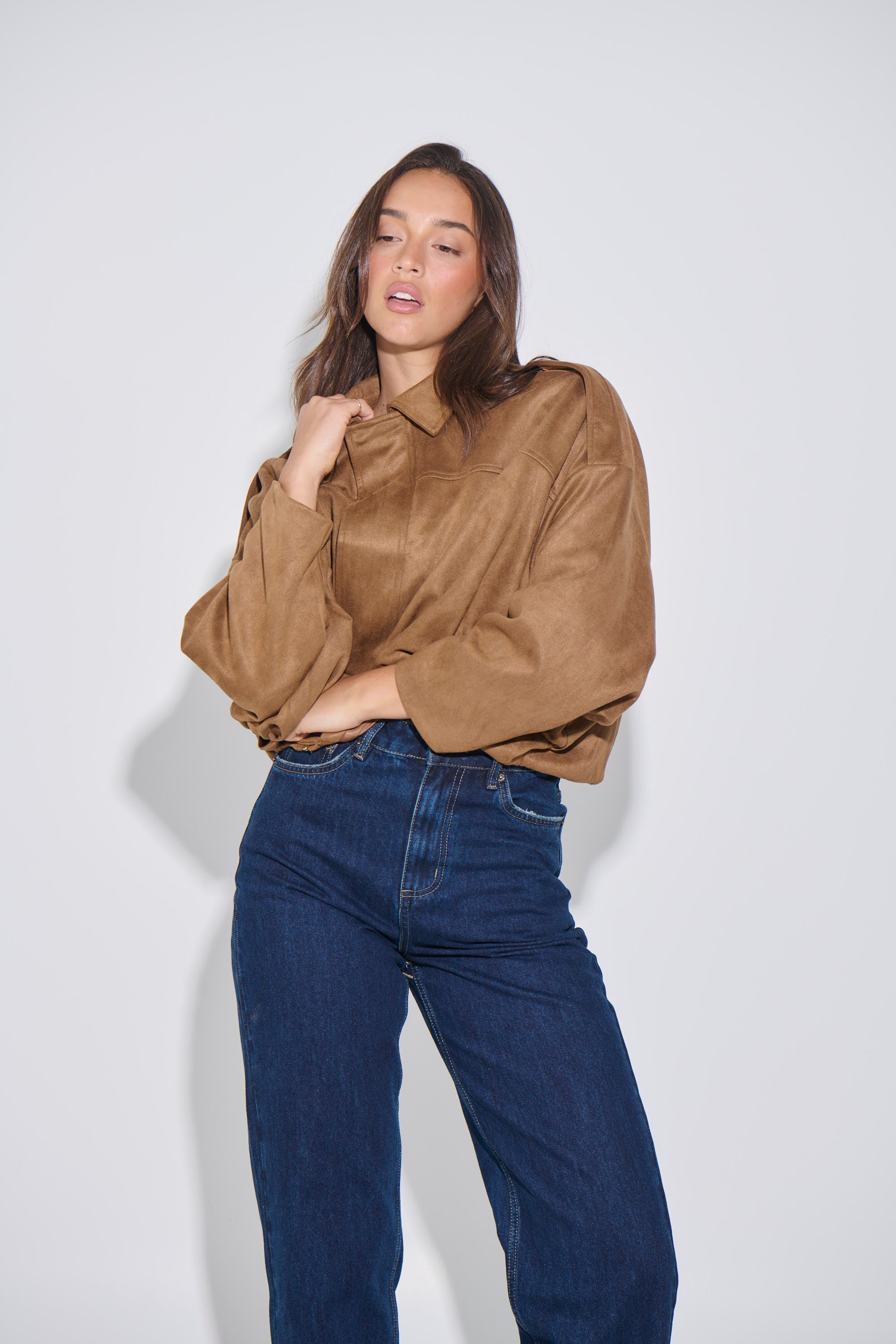 Harmony Suede Jacket Brown