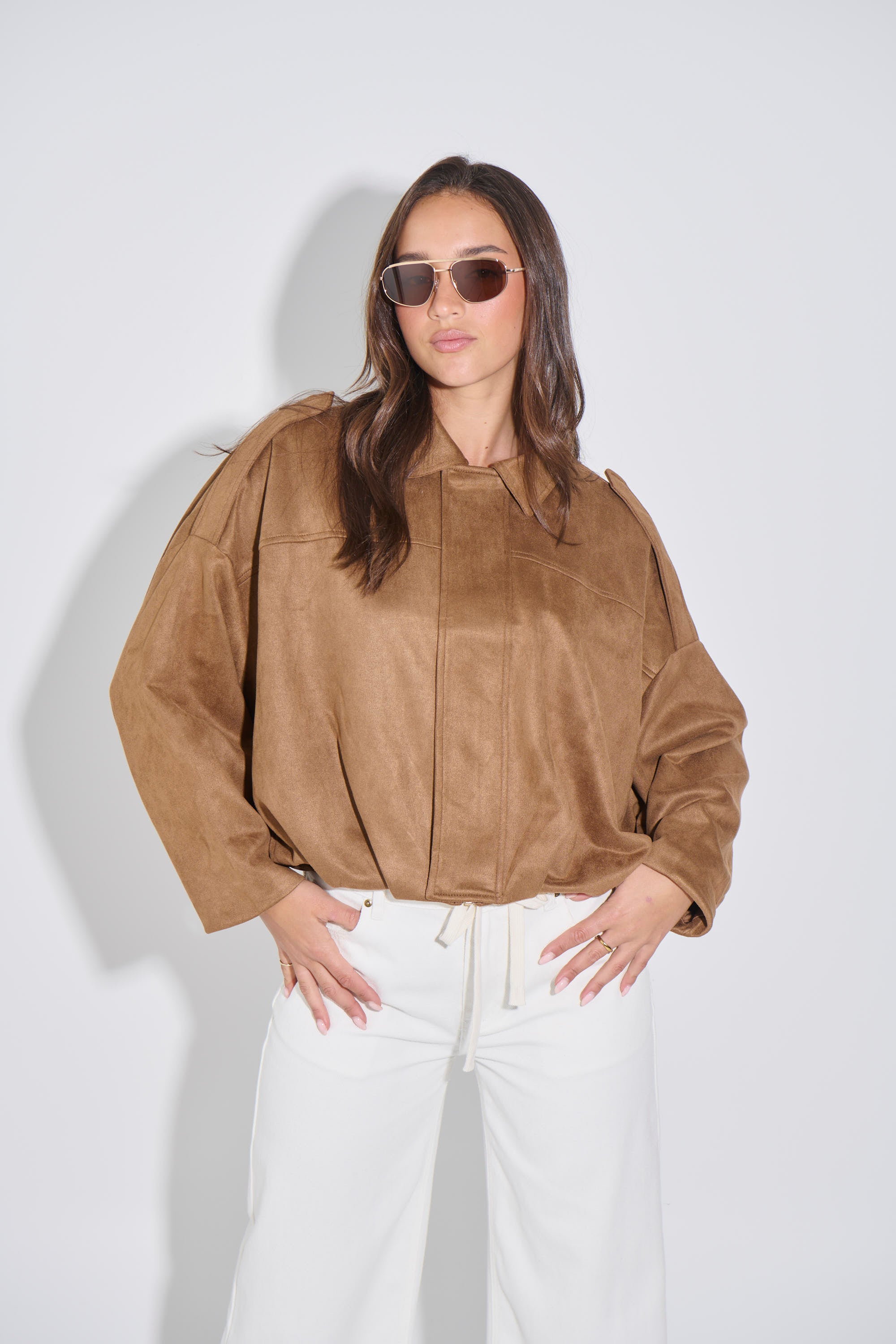 Harmony Suede Jacket Brown