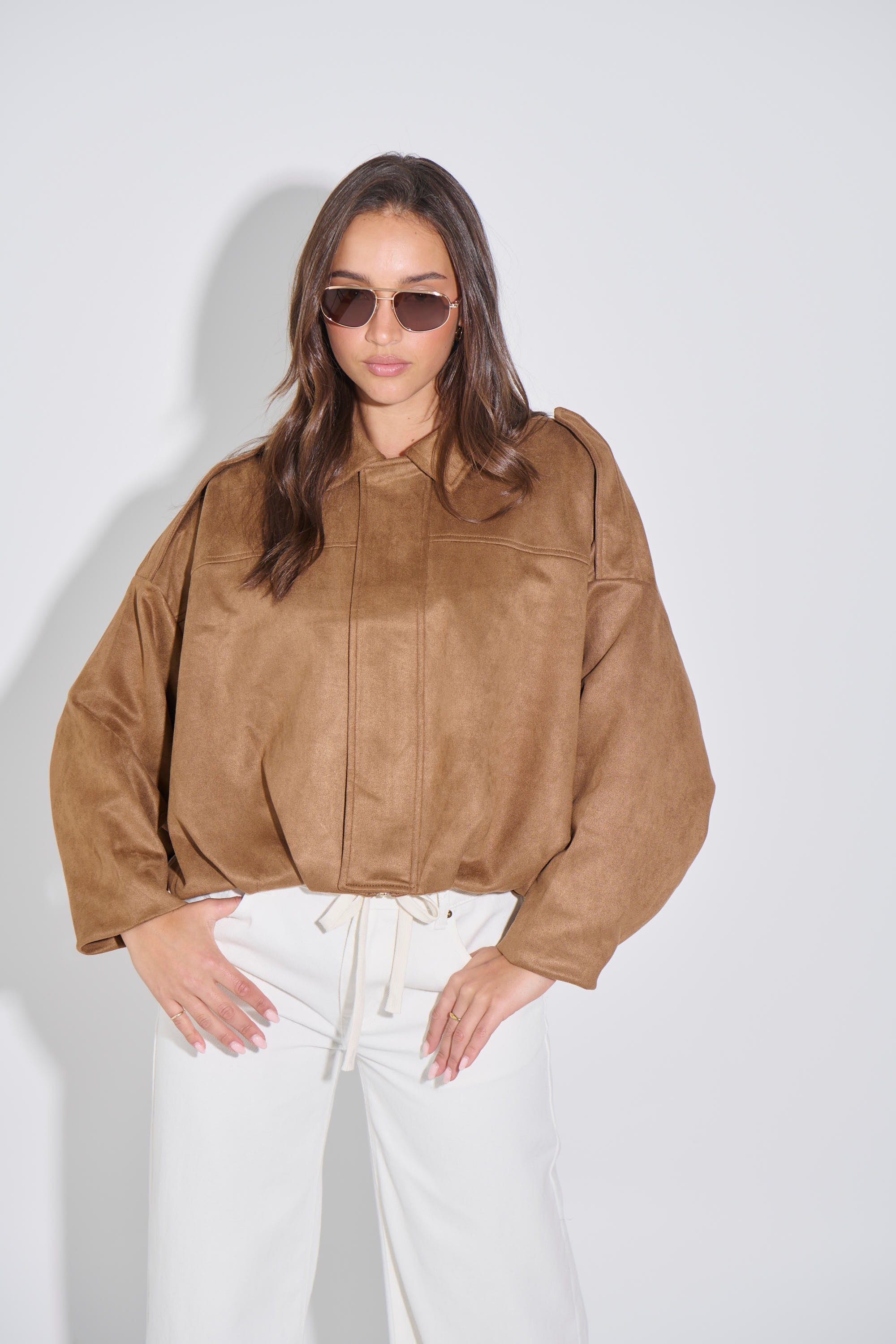 Harmony Suede Jacket Brown
