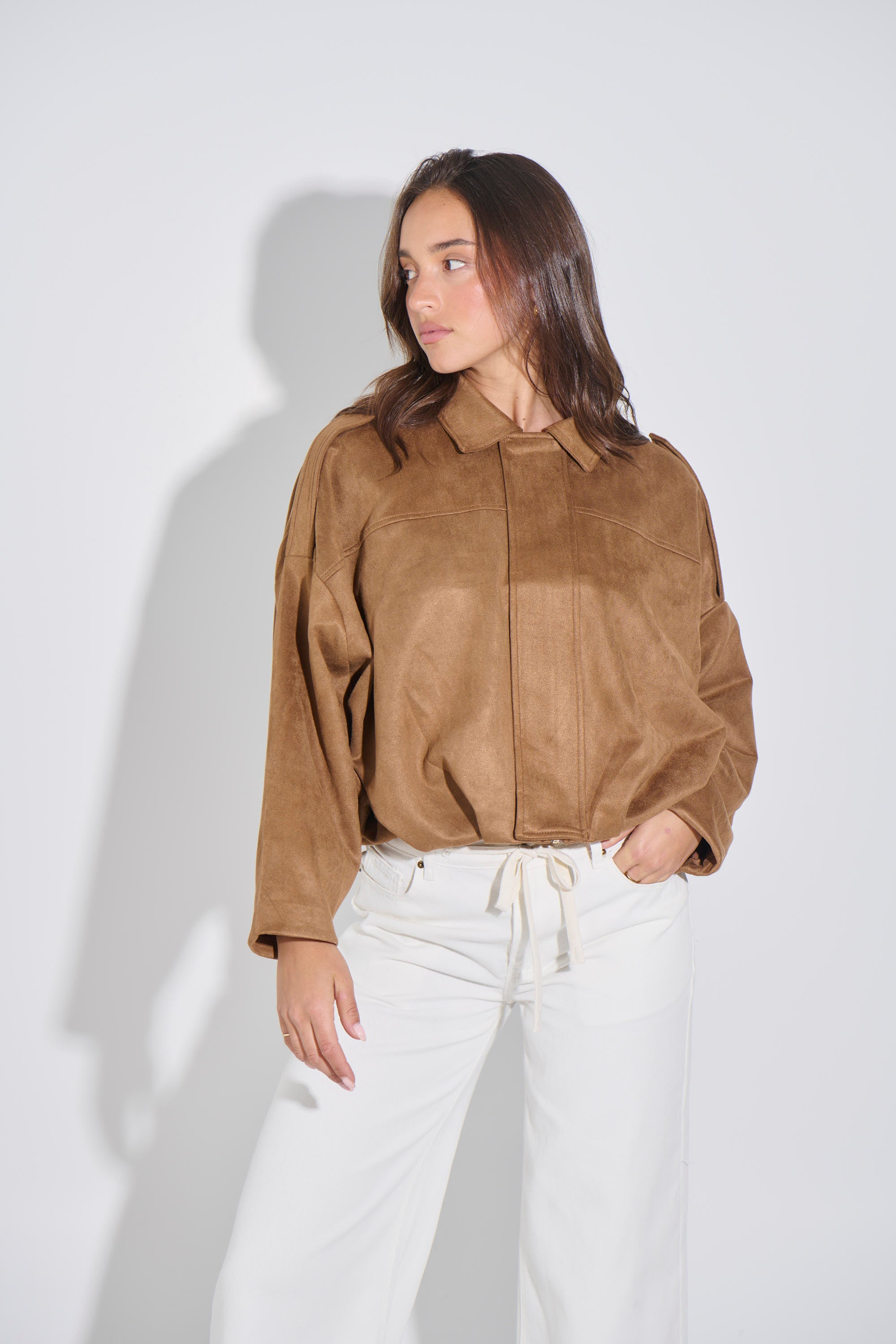 Harmony Suede Jacket Brown