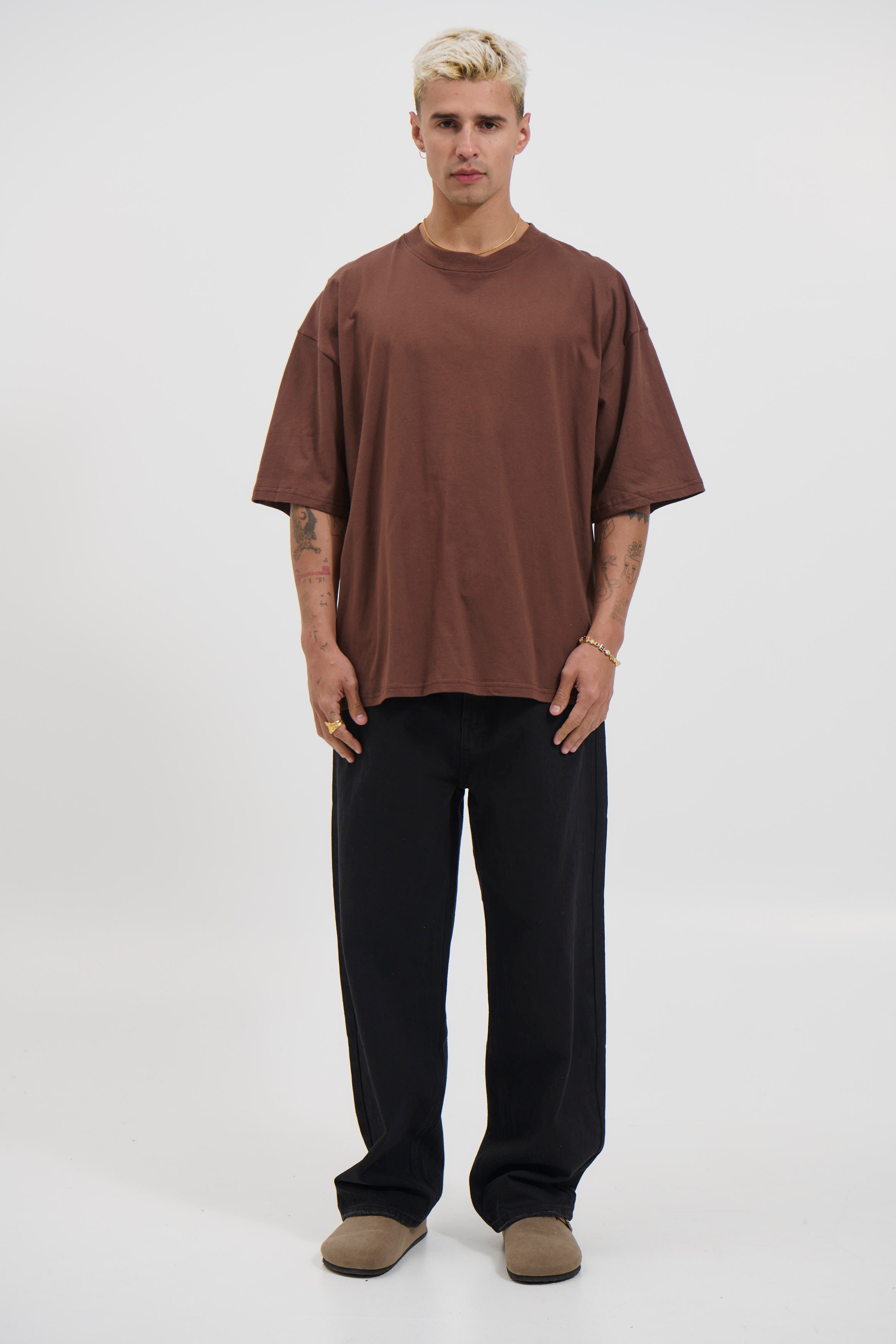 Midweight Signature Tee Dark Brown