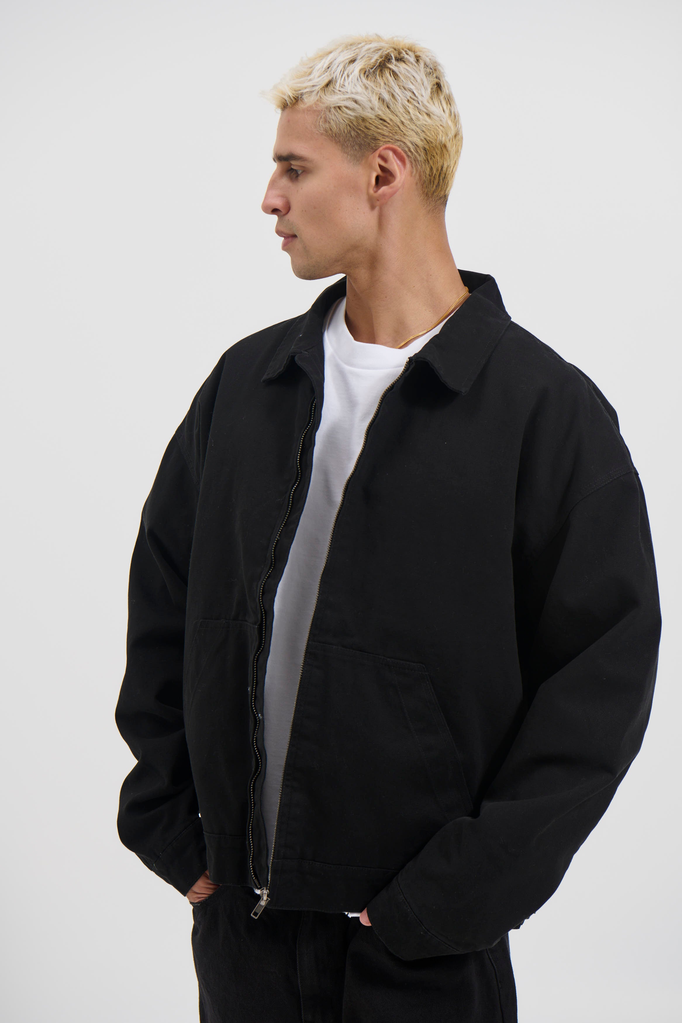 Collar Lined Jacket Black