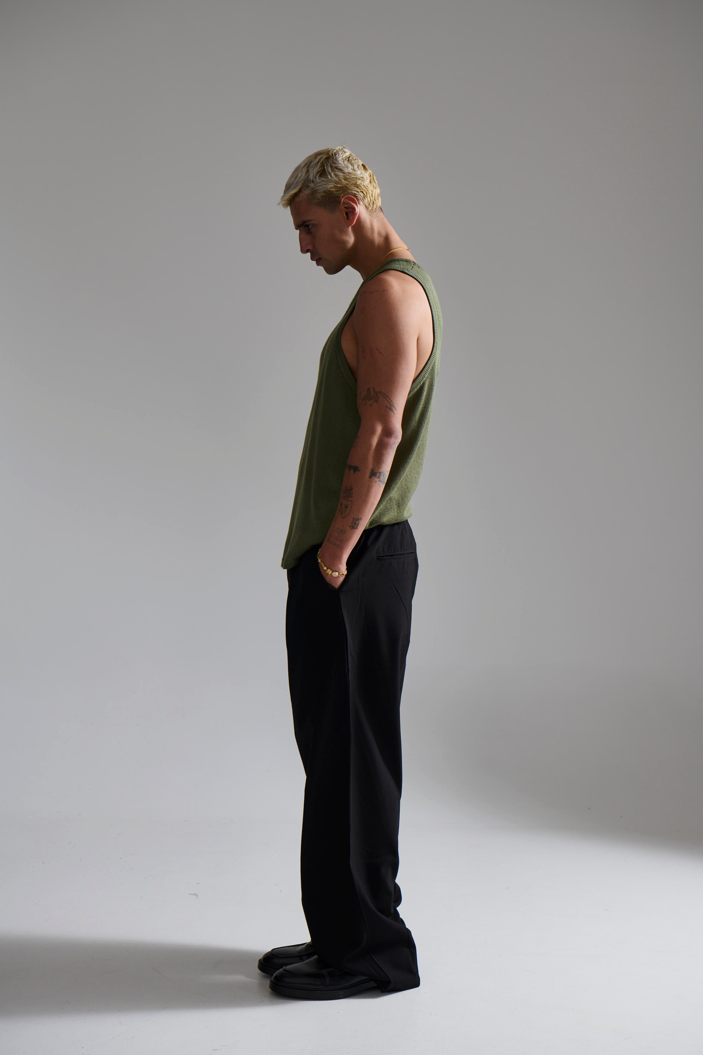 Deran Knitted Tank Khaki