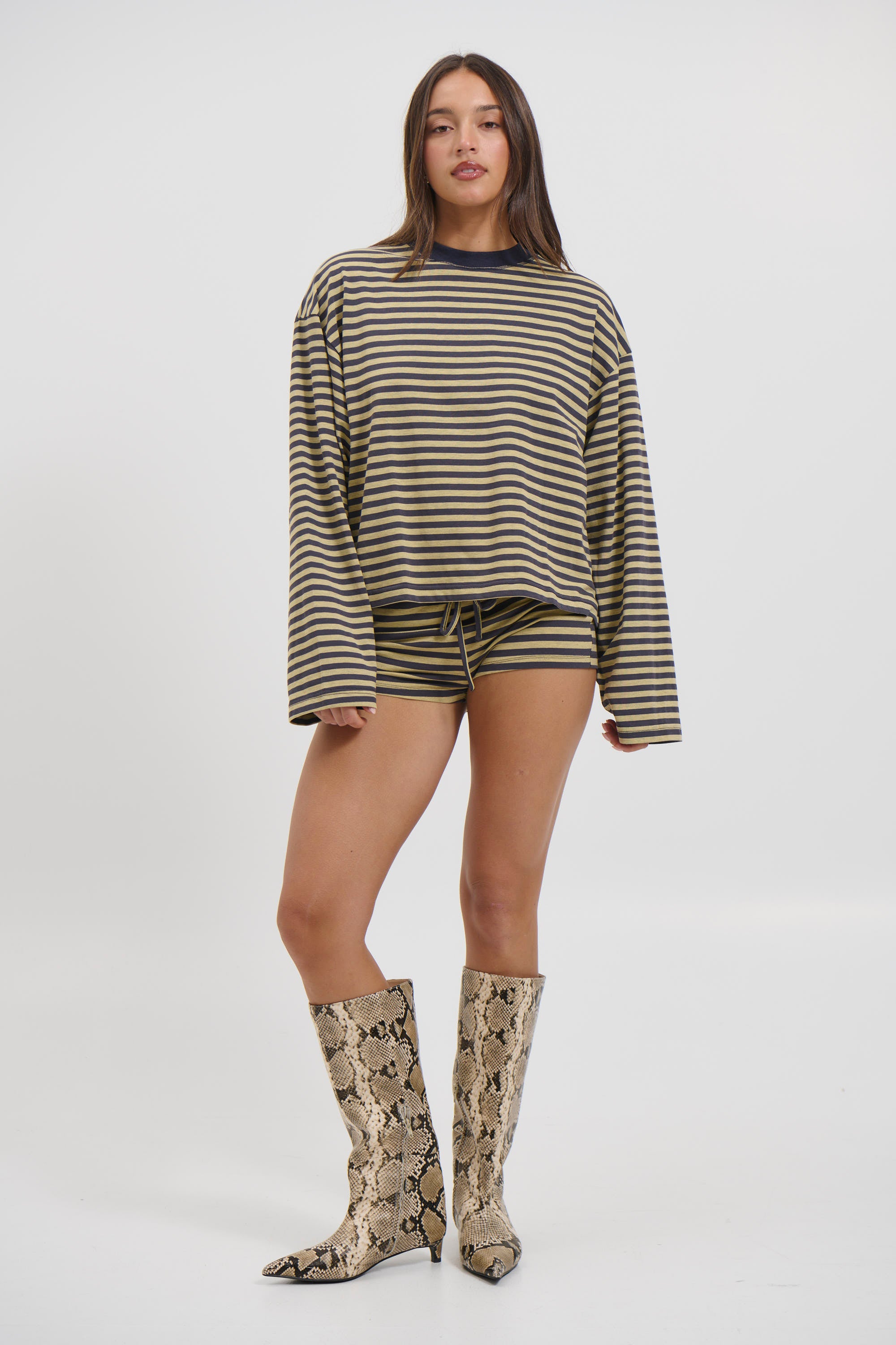 Kourt Bloomers Beige Stripe