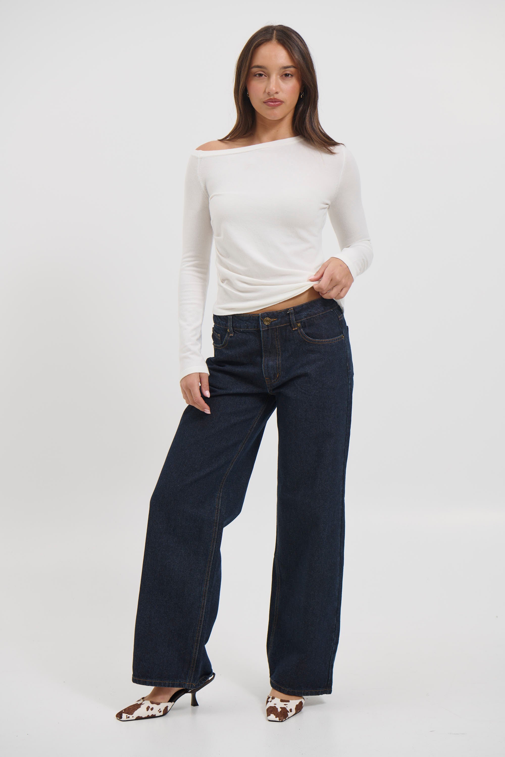 Neptune Long Sleeve Top White