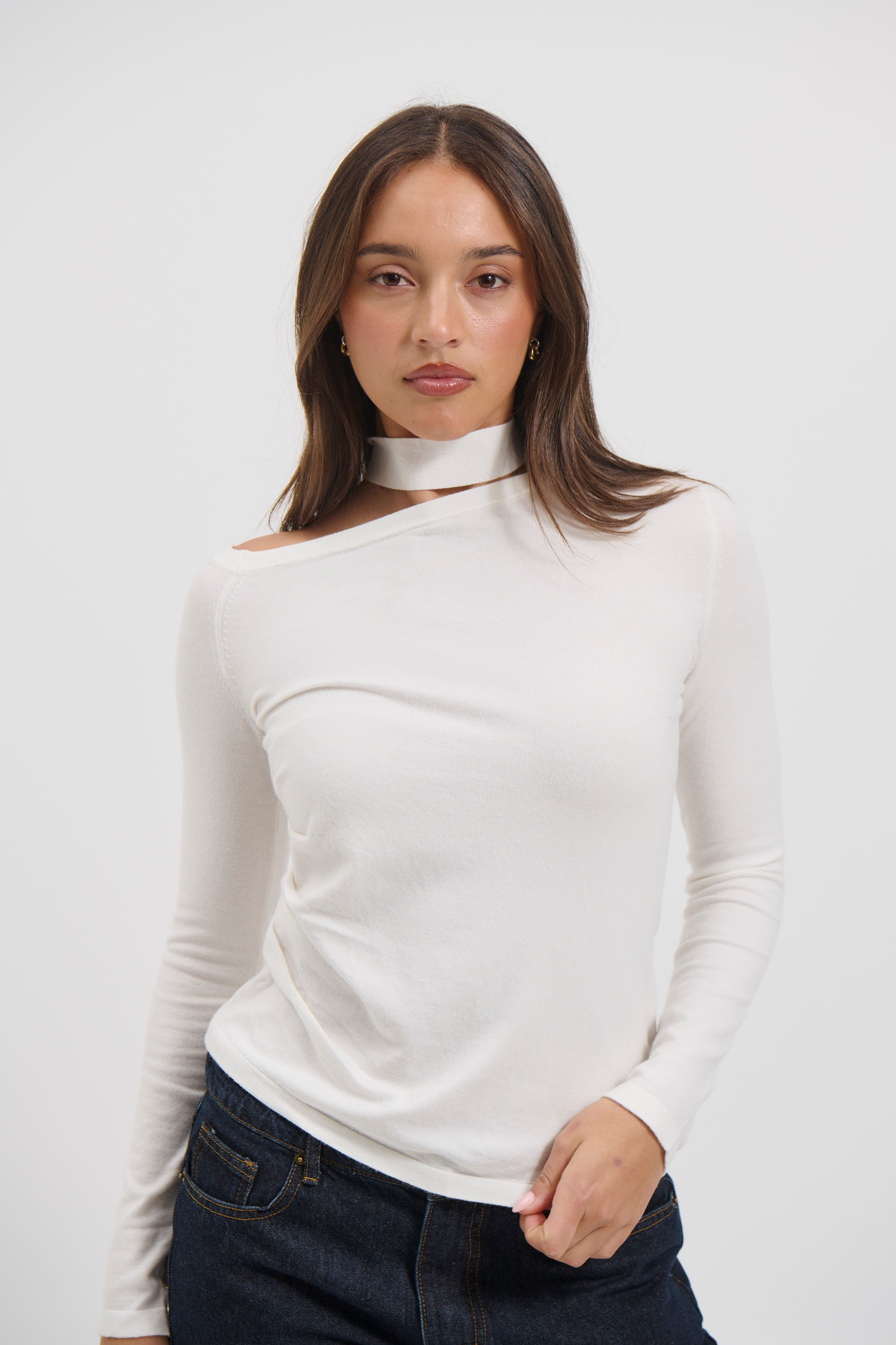 Neptune Long Sleeve Top White