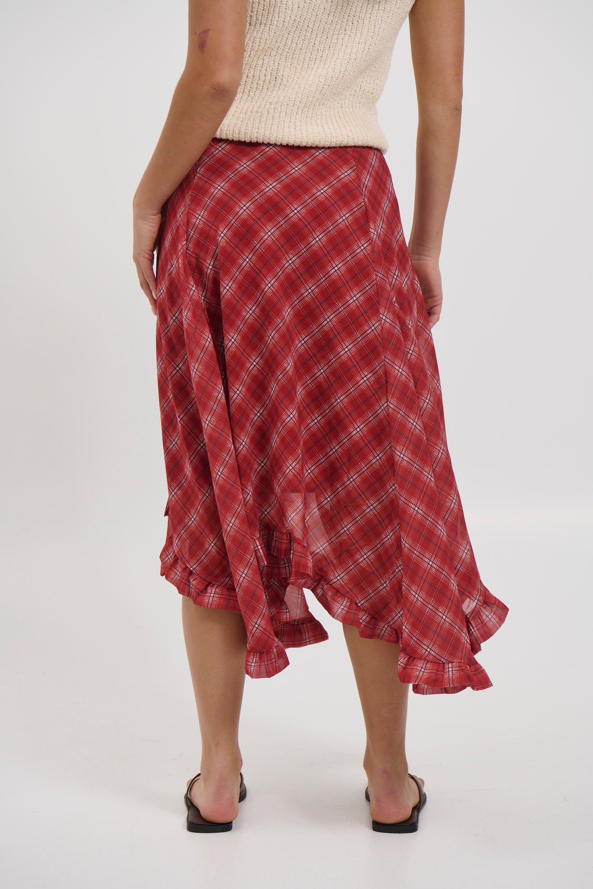 Iggy Midi Skirt Red