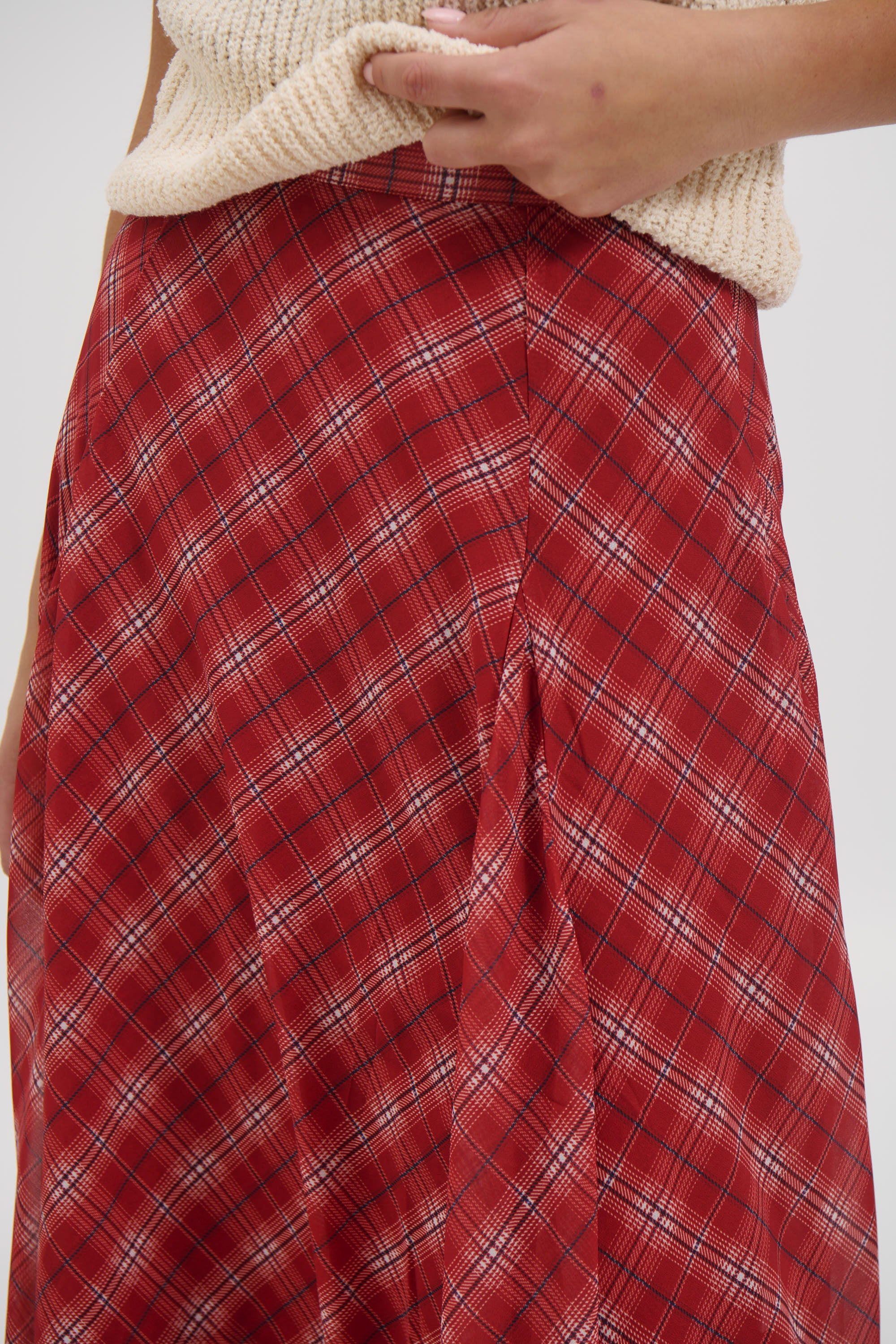 Iggy Midi Skirt Red