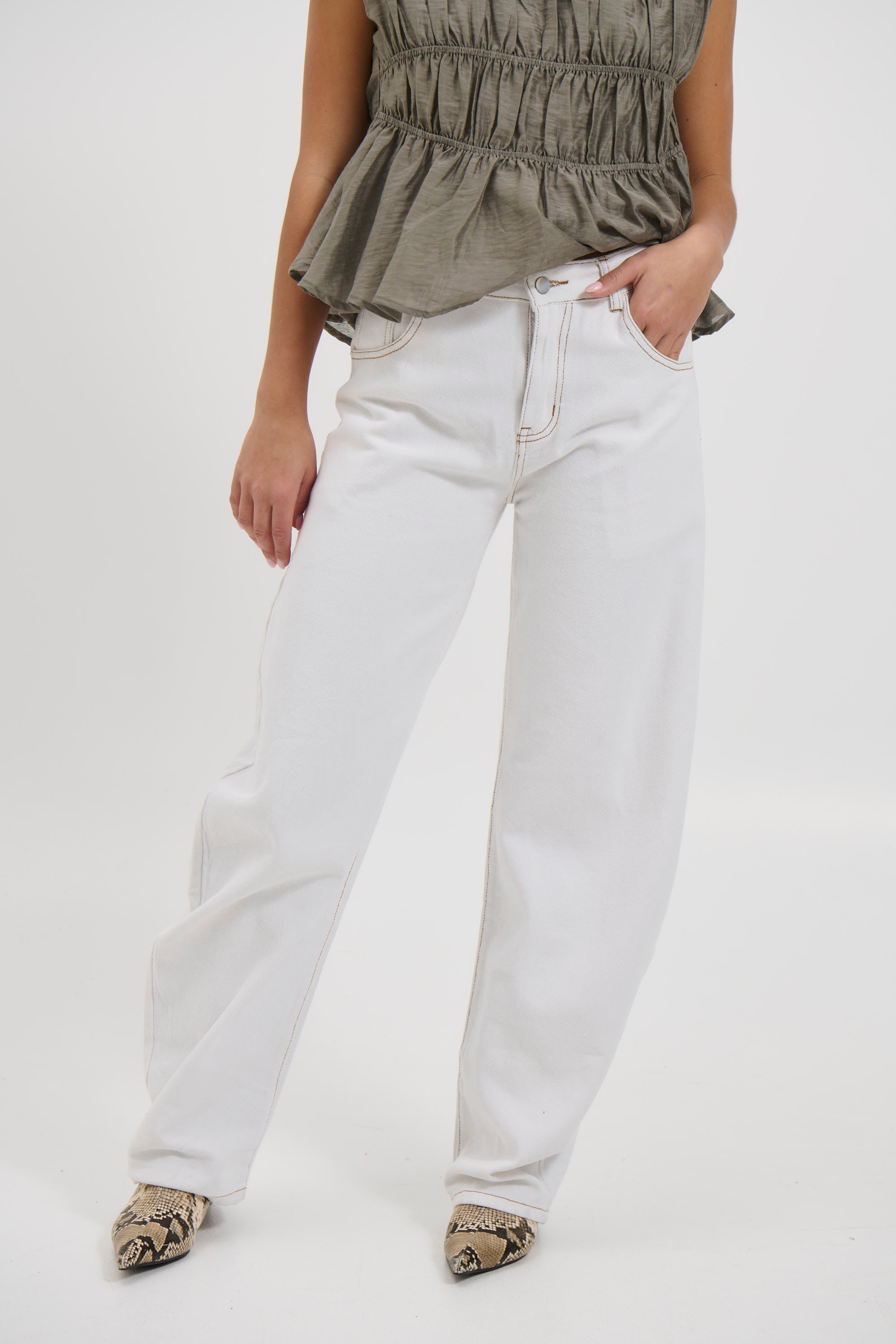 Horseshoe Denim White