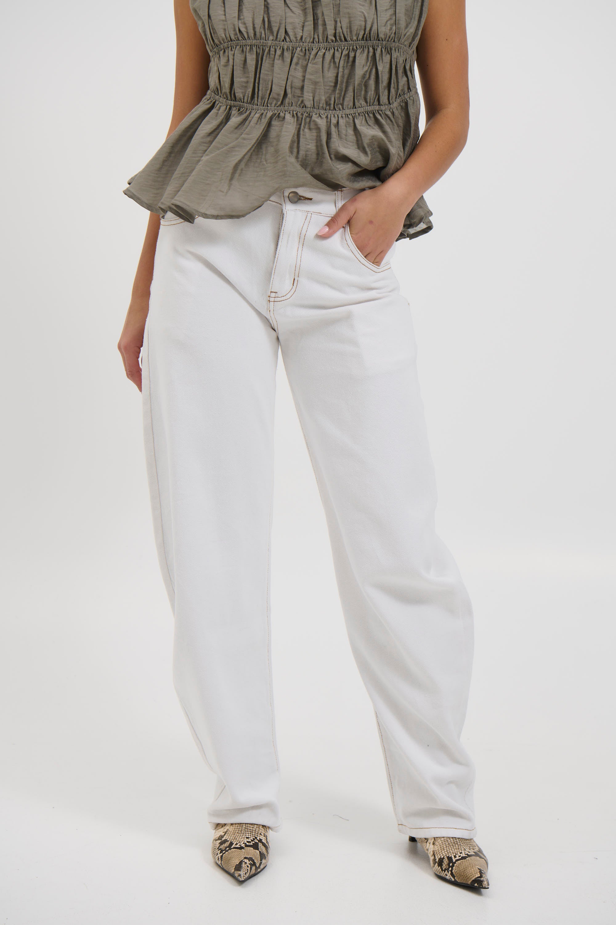 Horseshoe Denim White