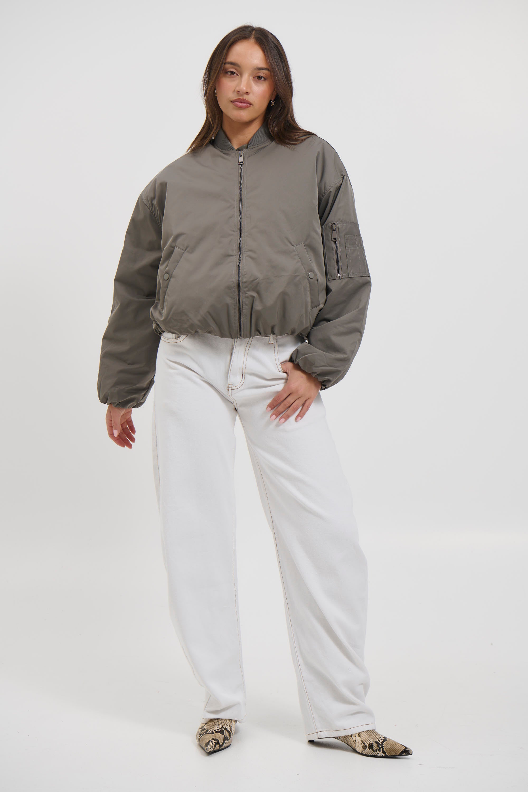 Dua Bomber Jacket Grey