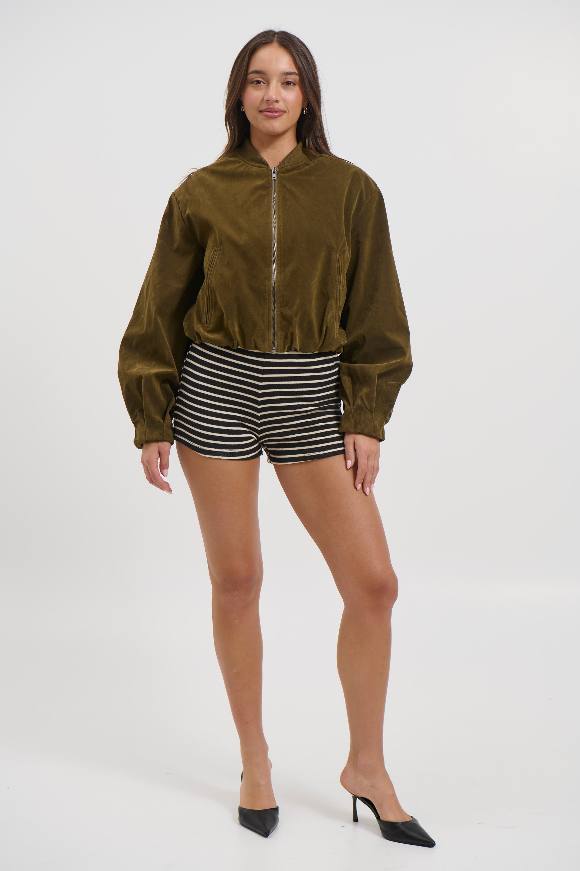 Clara Bomber Khaki
