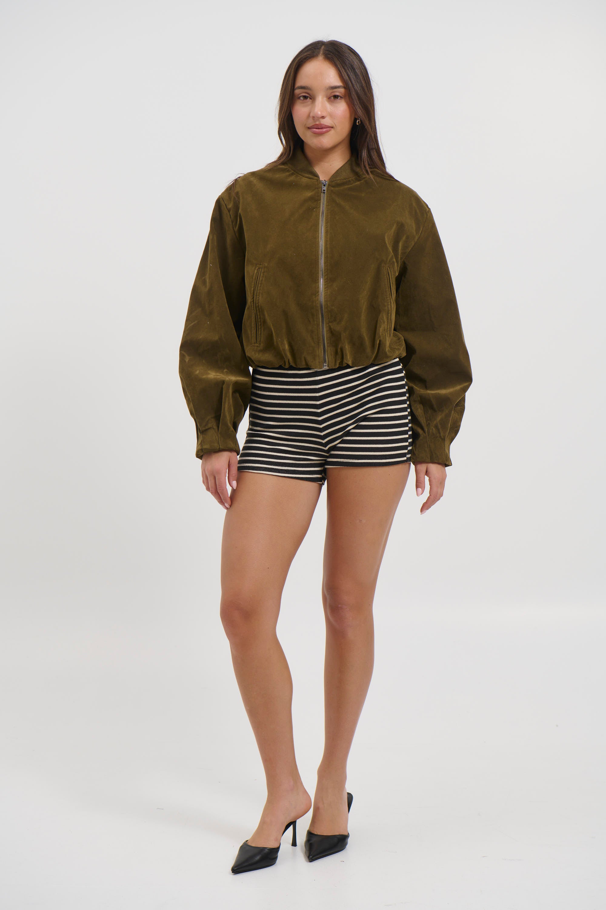 Clara Bomber Khaki