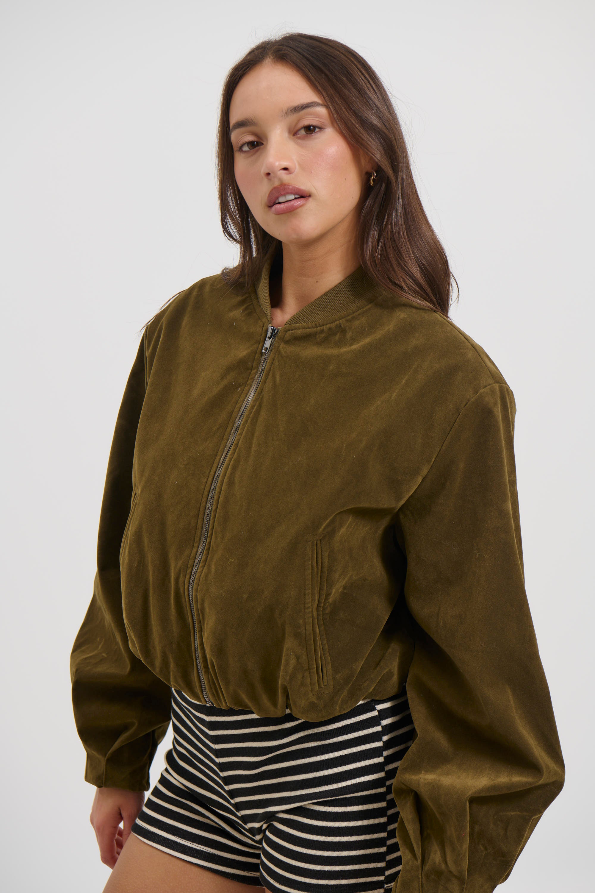 Clara Bomber Khaki