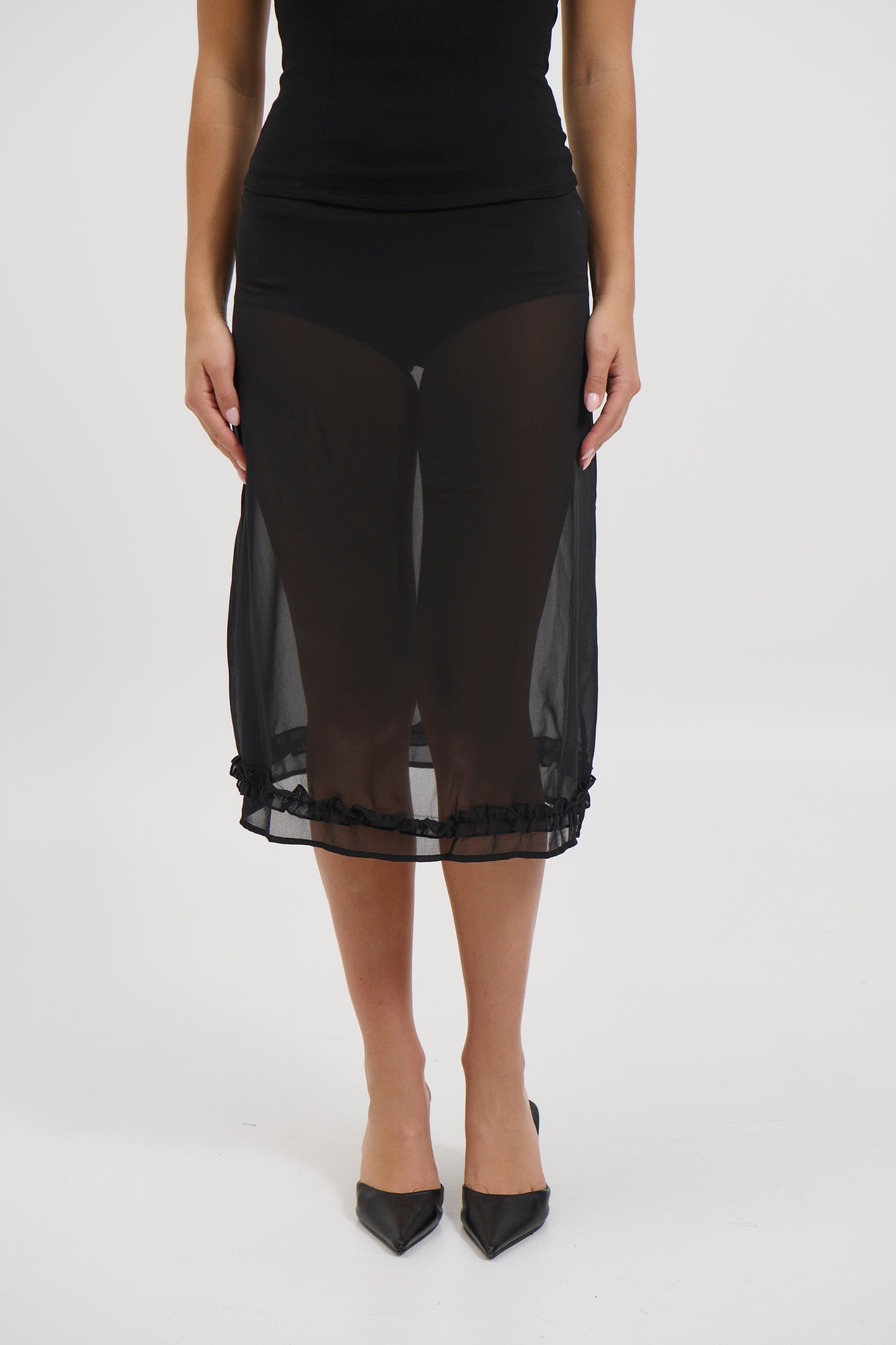 Tallulah Sheer Skirt Black