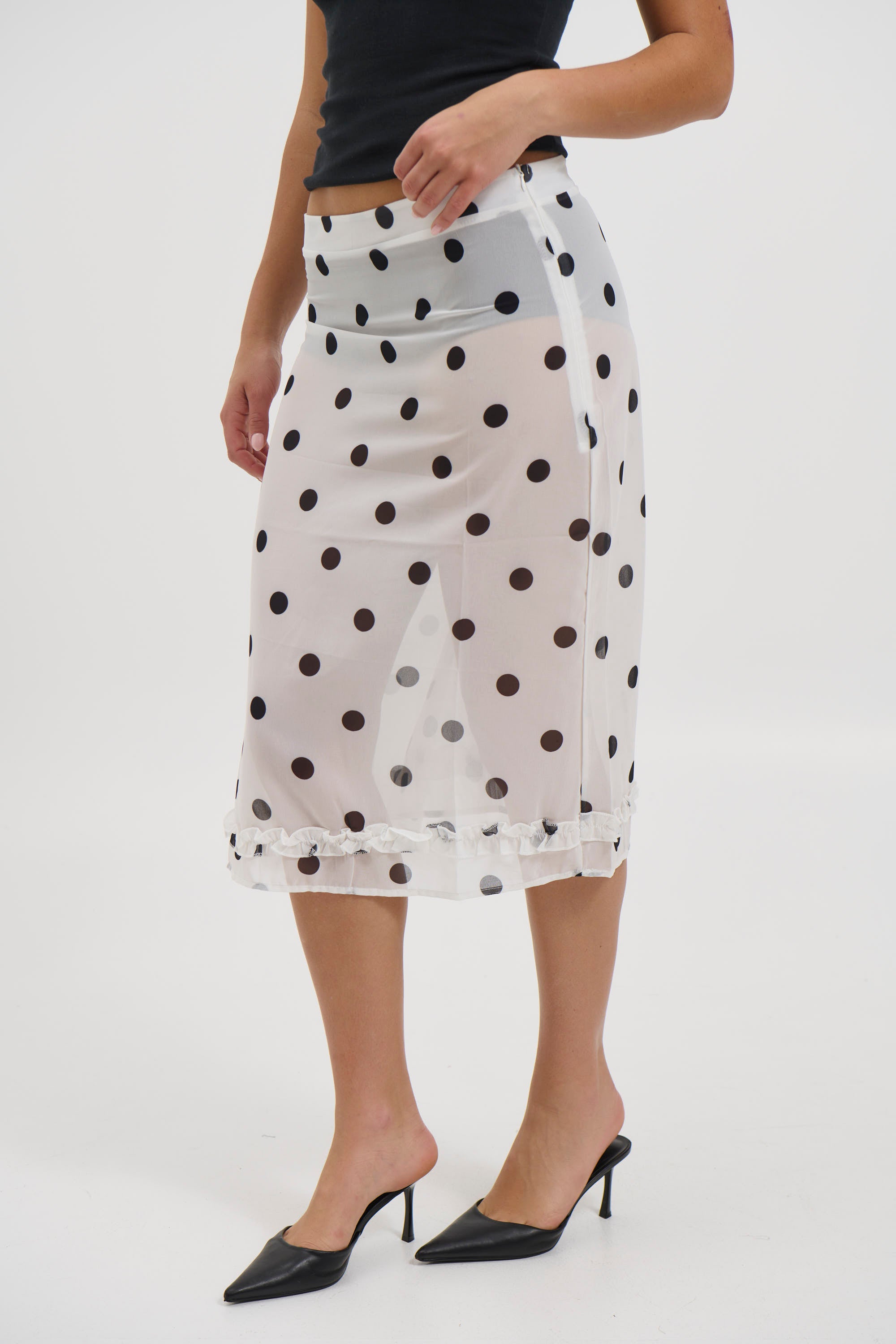Tallulah Sheer Skirt Cream