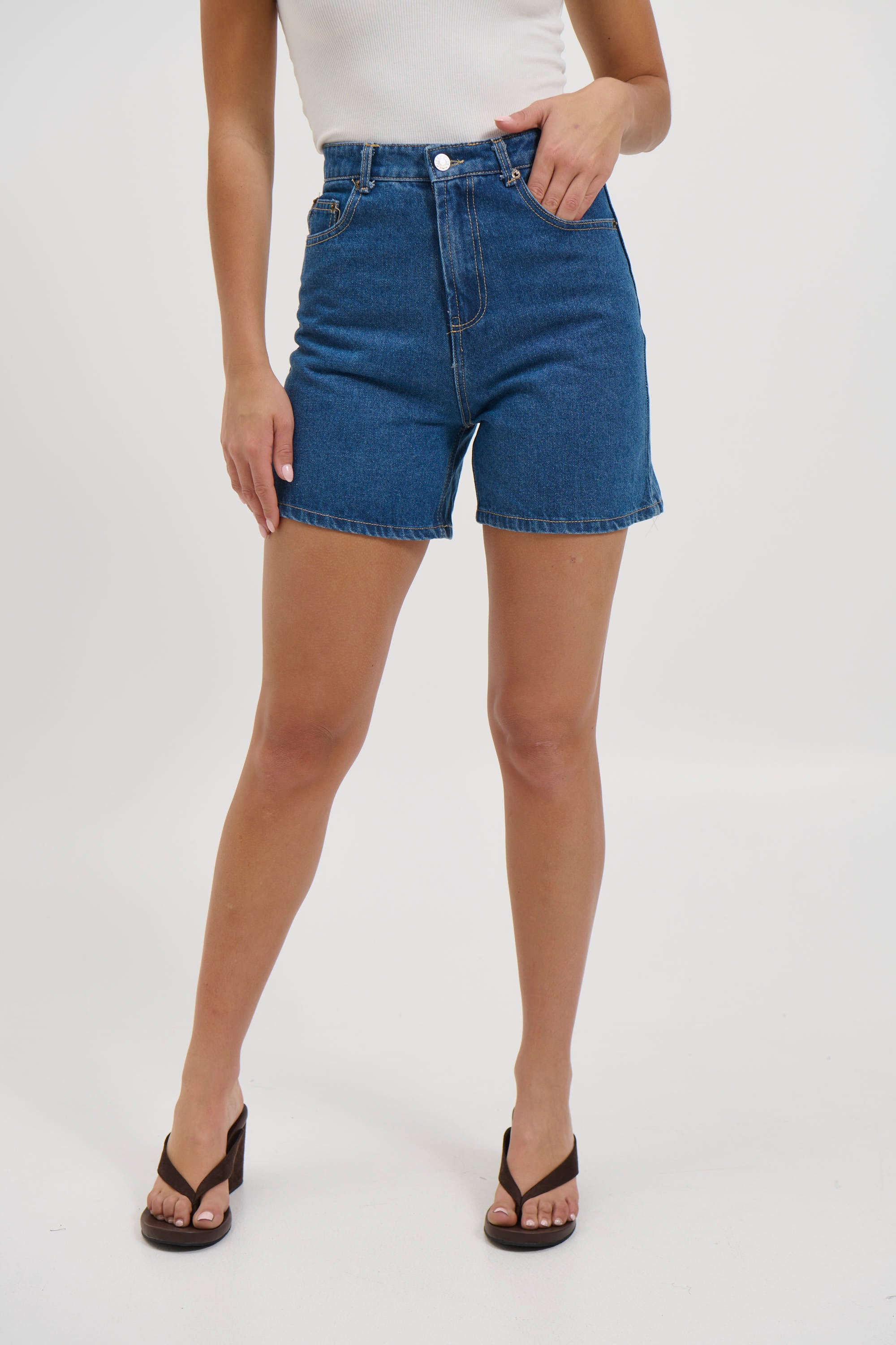 Coco Denim Short Mid Blue