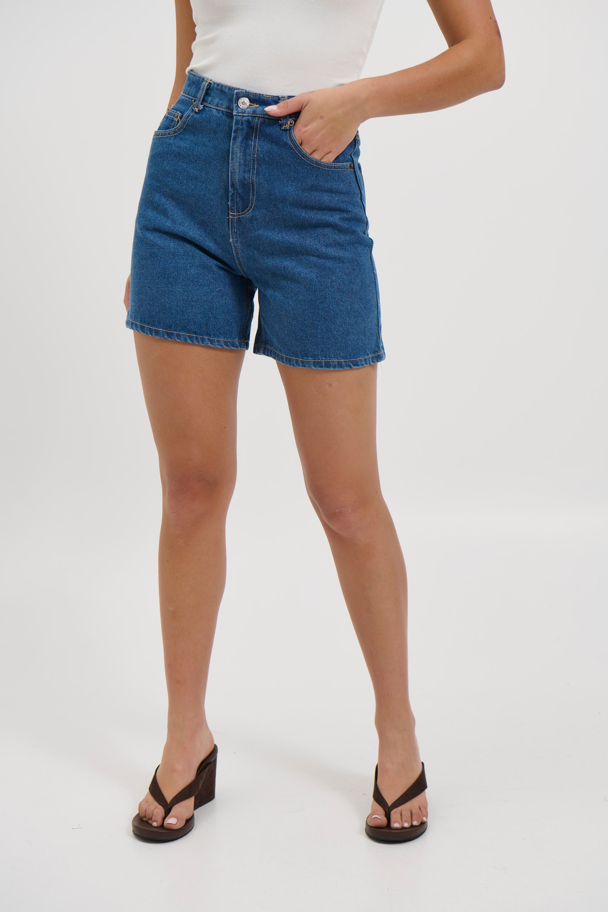 Coco Denim Short Mid Blue