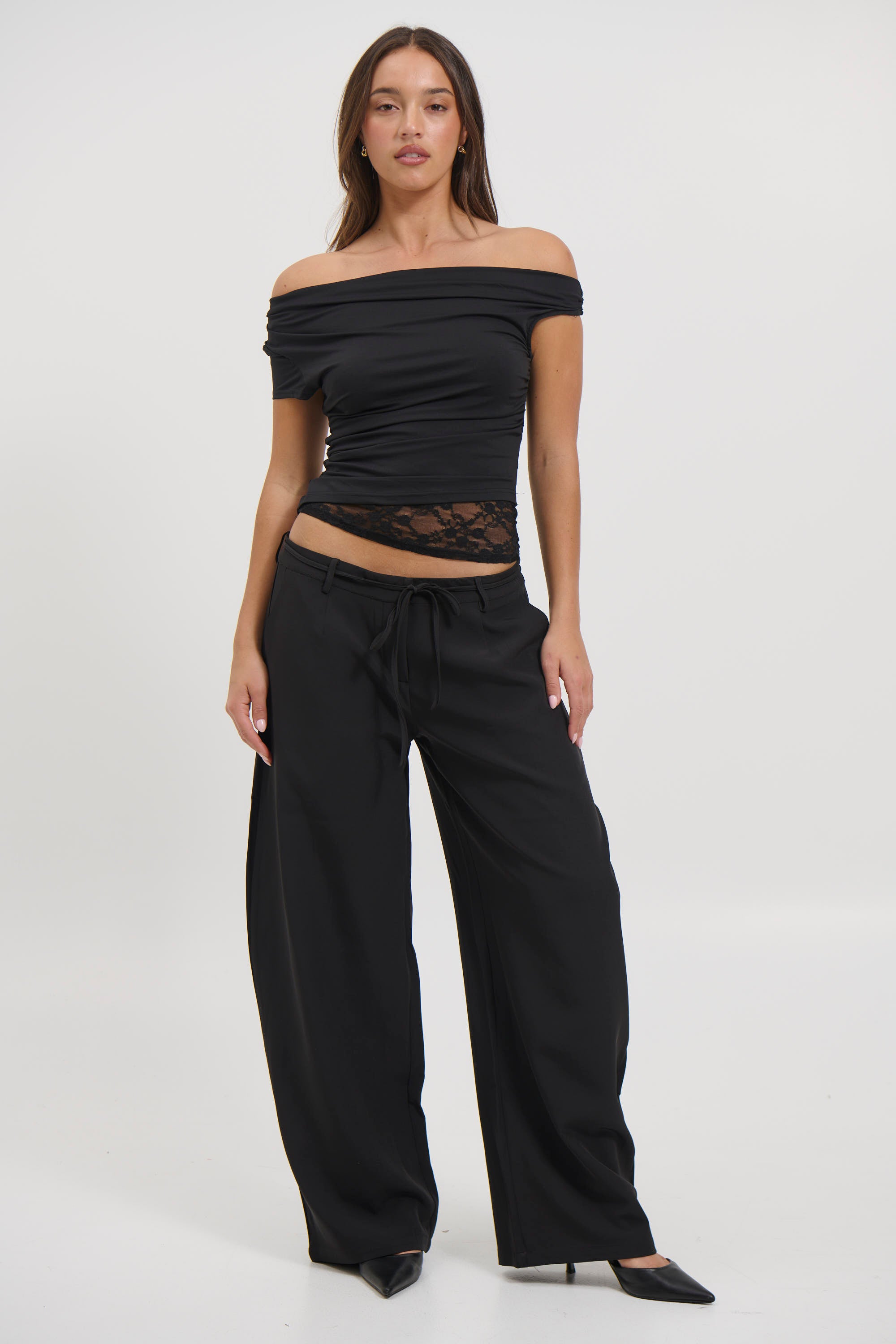 Belle Lace Top Black