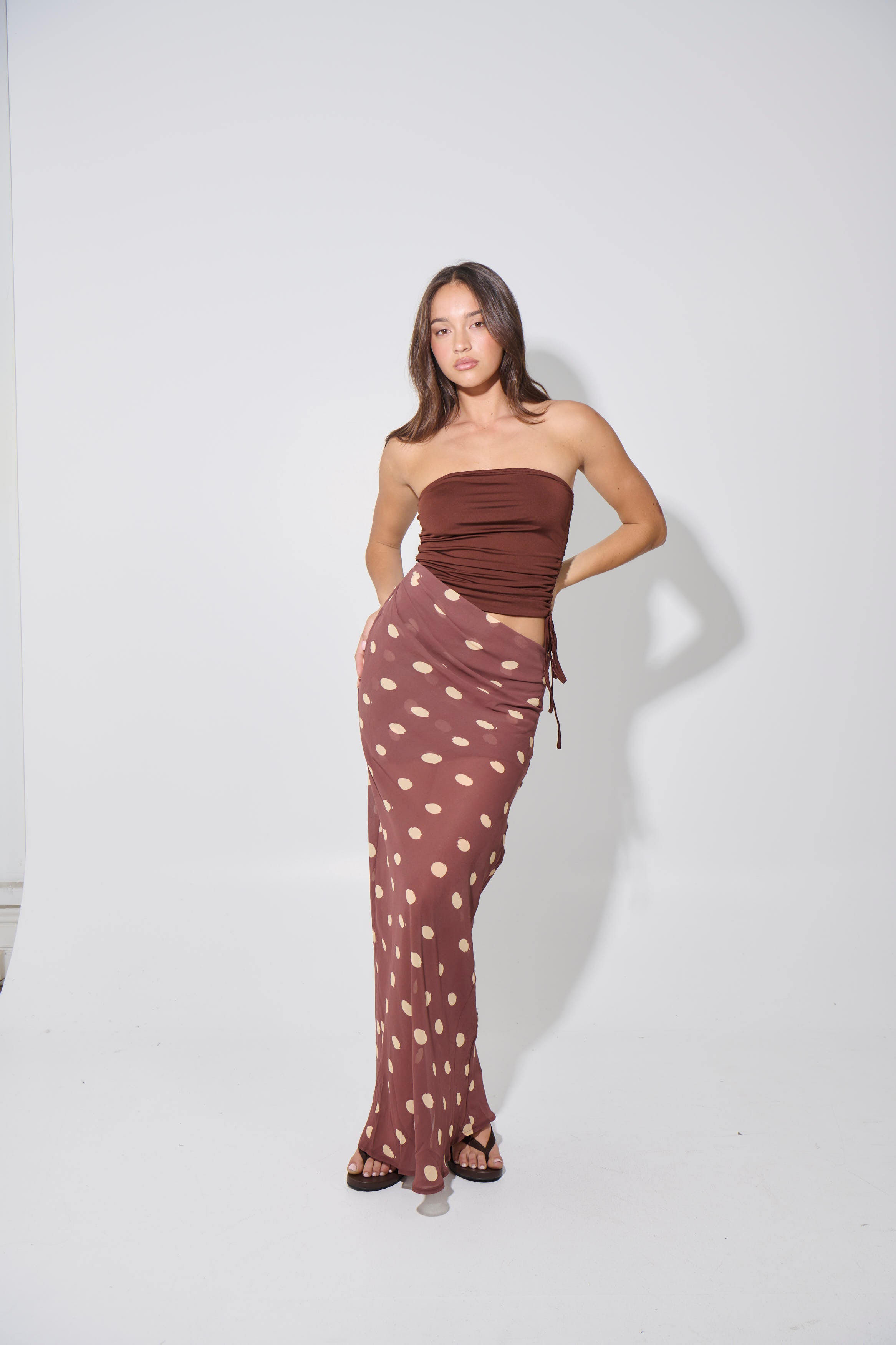 Bella Maxi Dress Chocolate