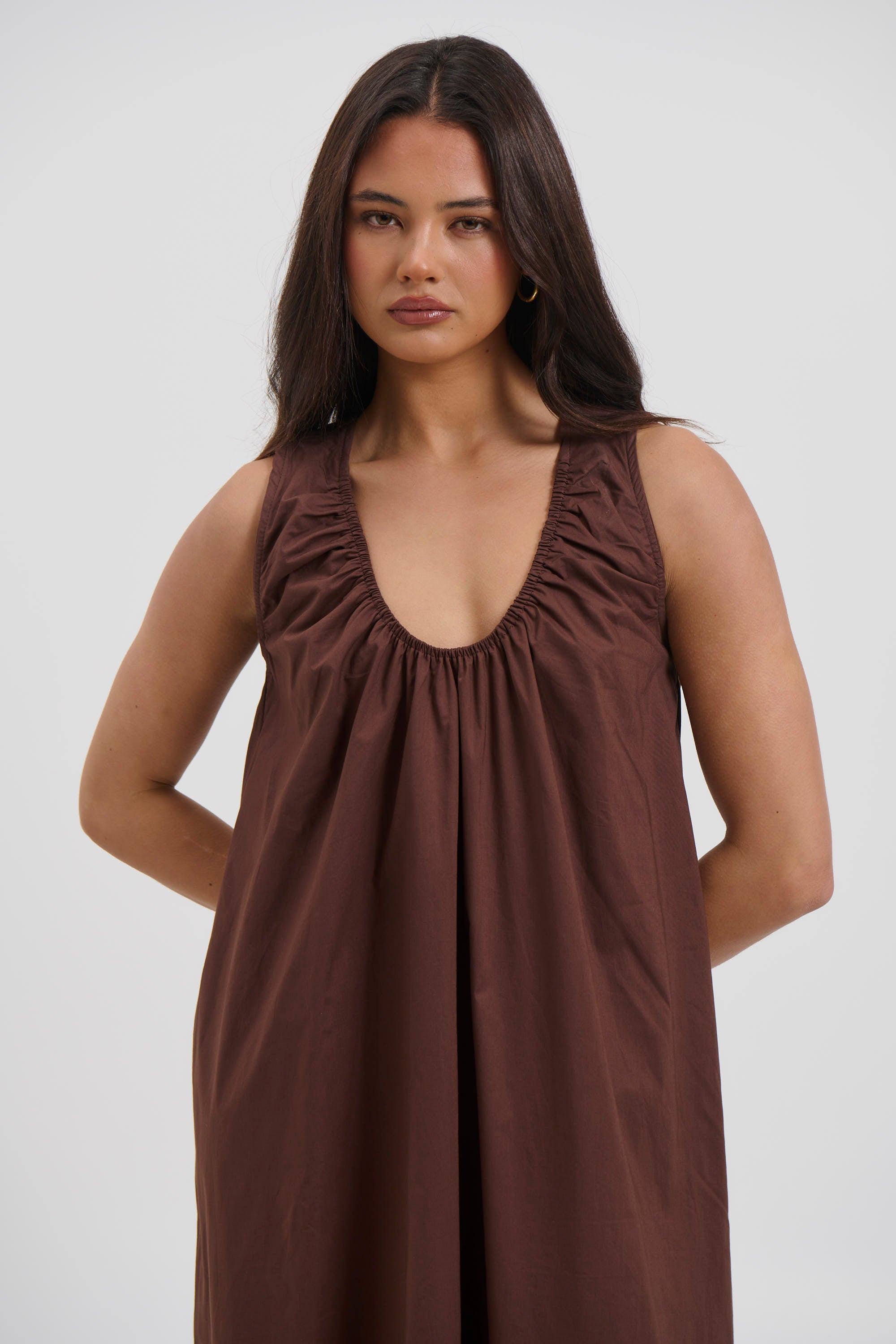 Pania Maxi Dress Chocolate