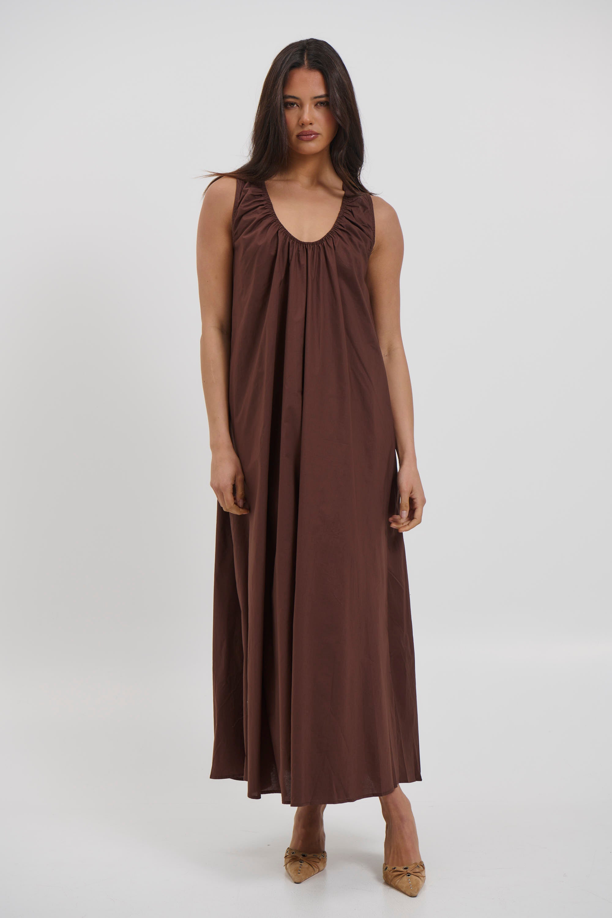 Pania Maxi Dress Chocolate