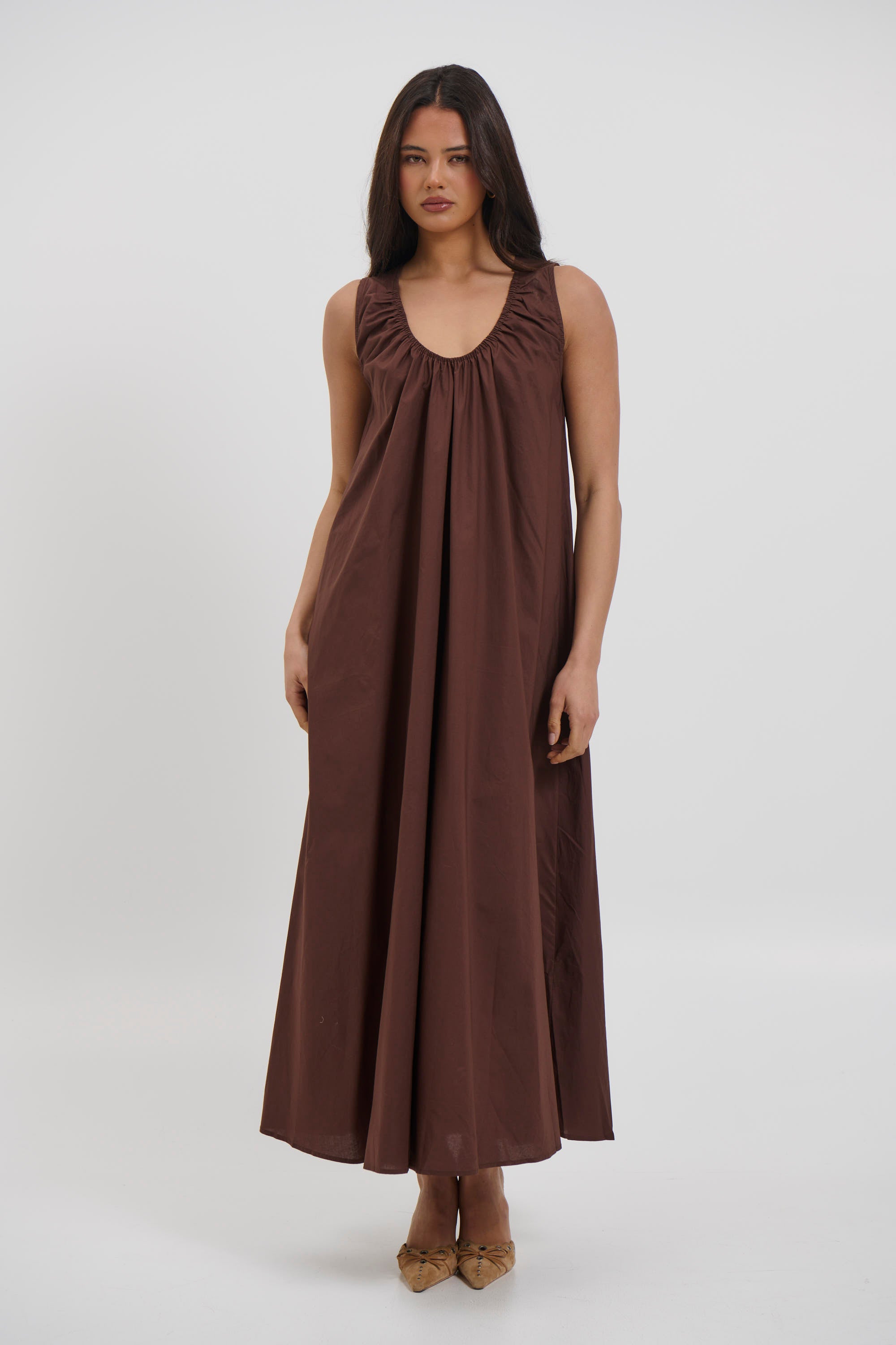 Pania Maxi Dress Chocolate