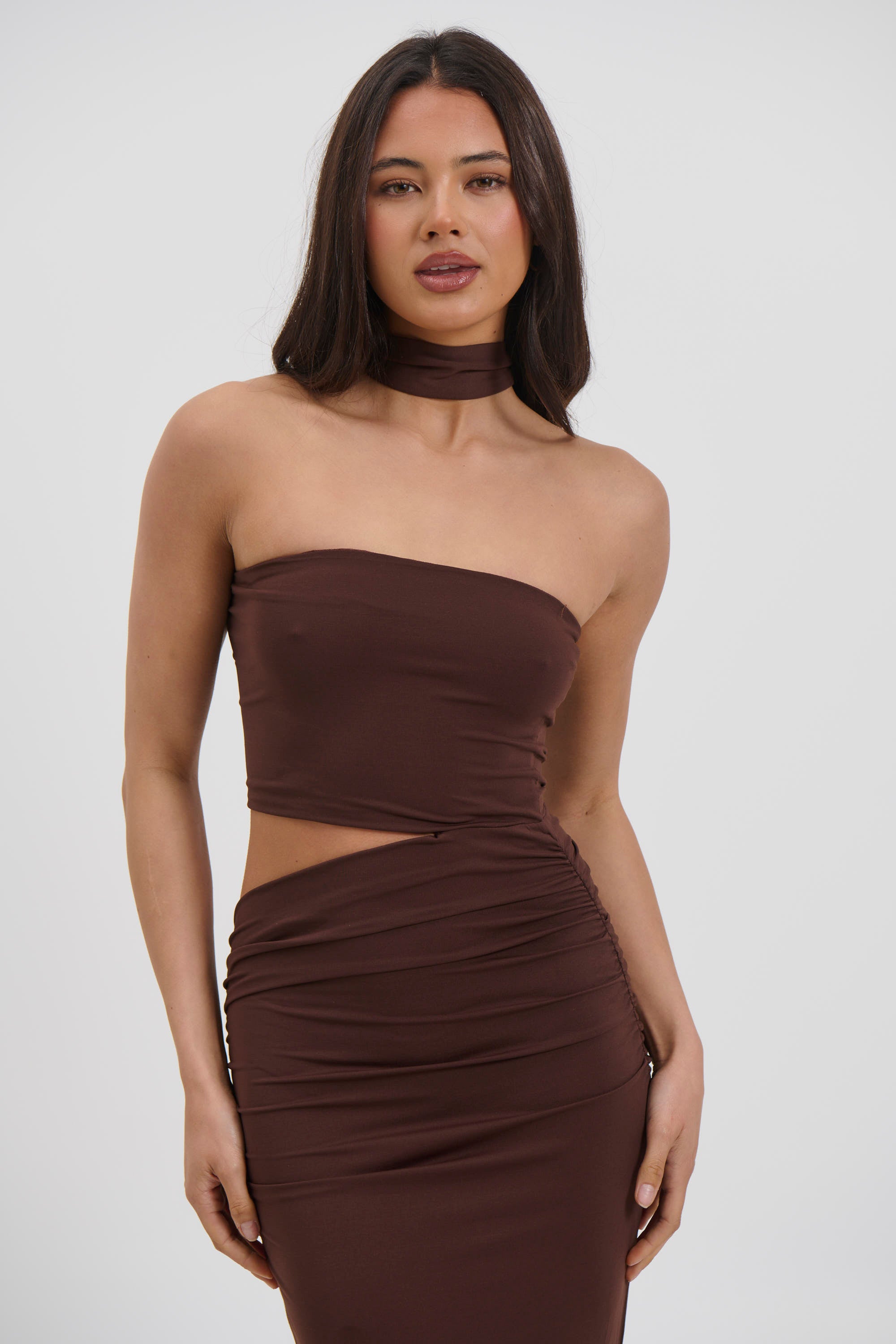 Selena Maxi Dress Chocolate