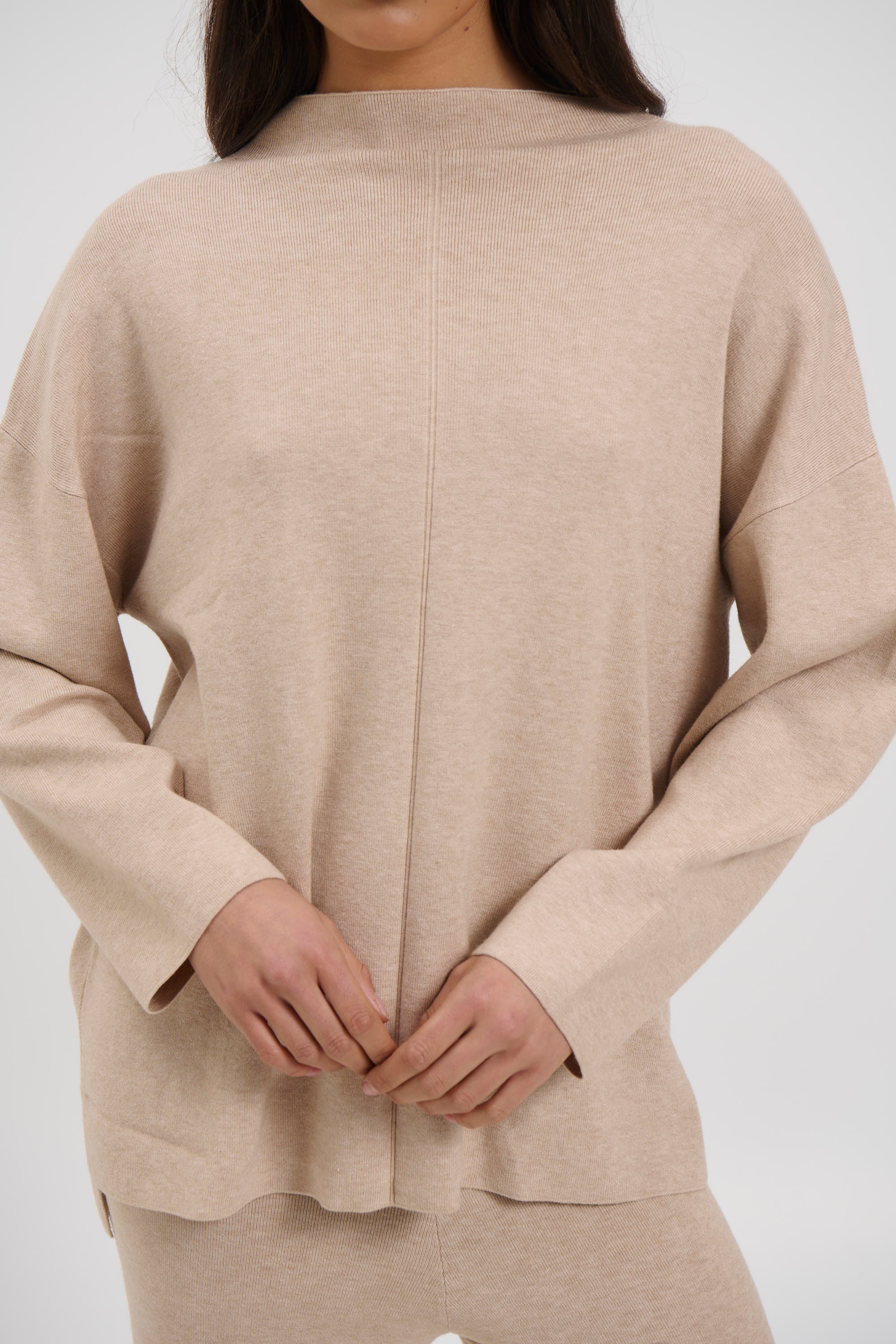 Quin Knit Sweater Beige