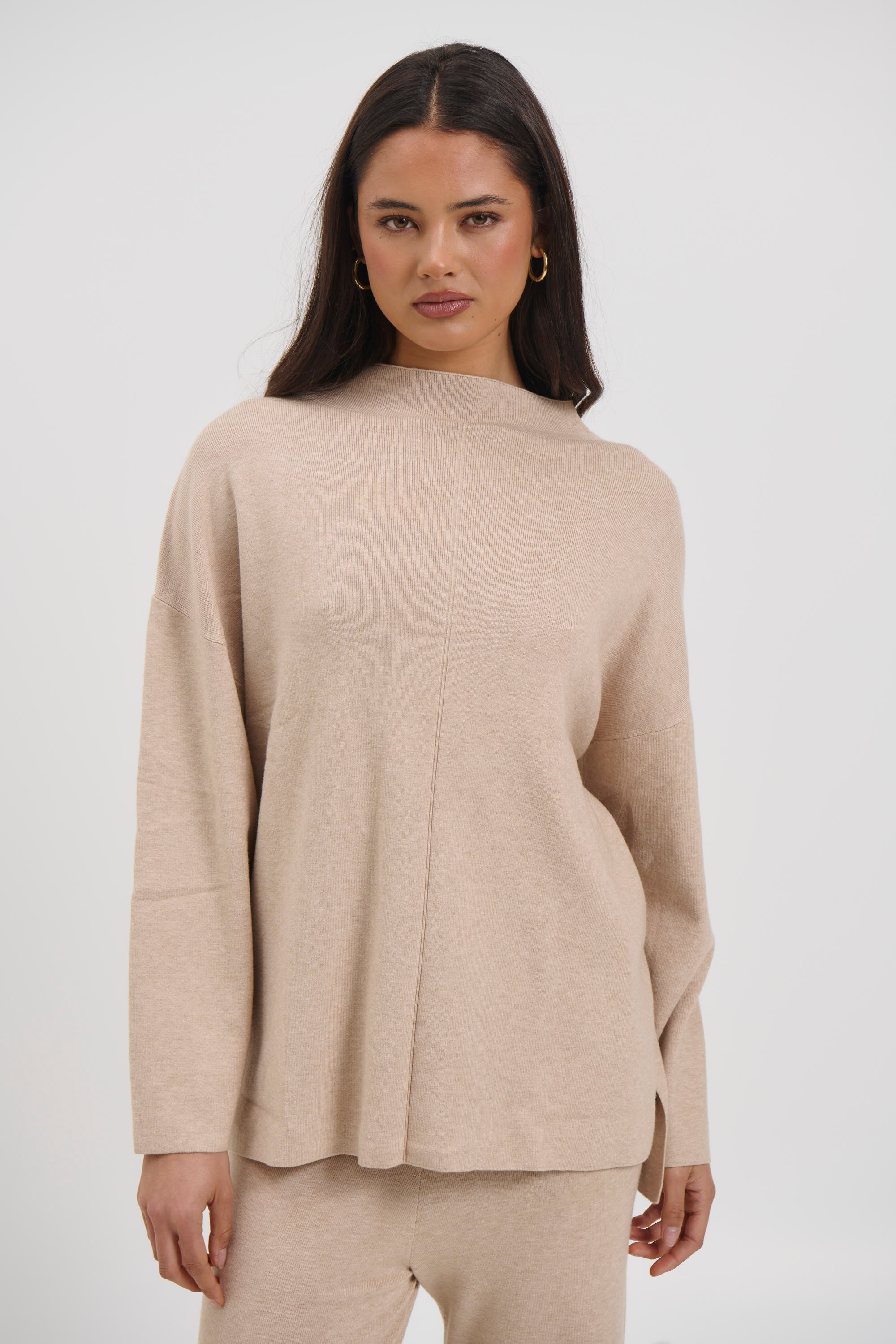 Quin Knit Sweater Beige