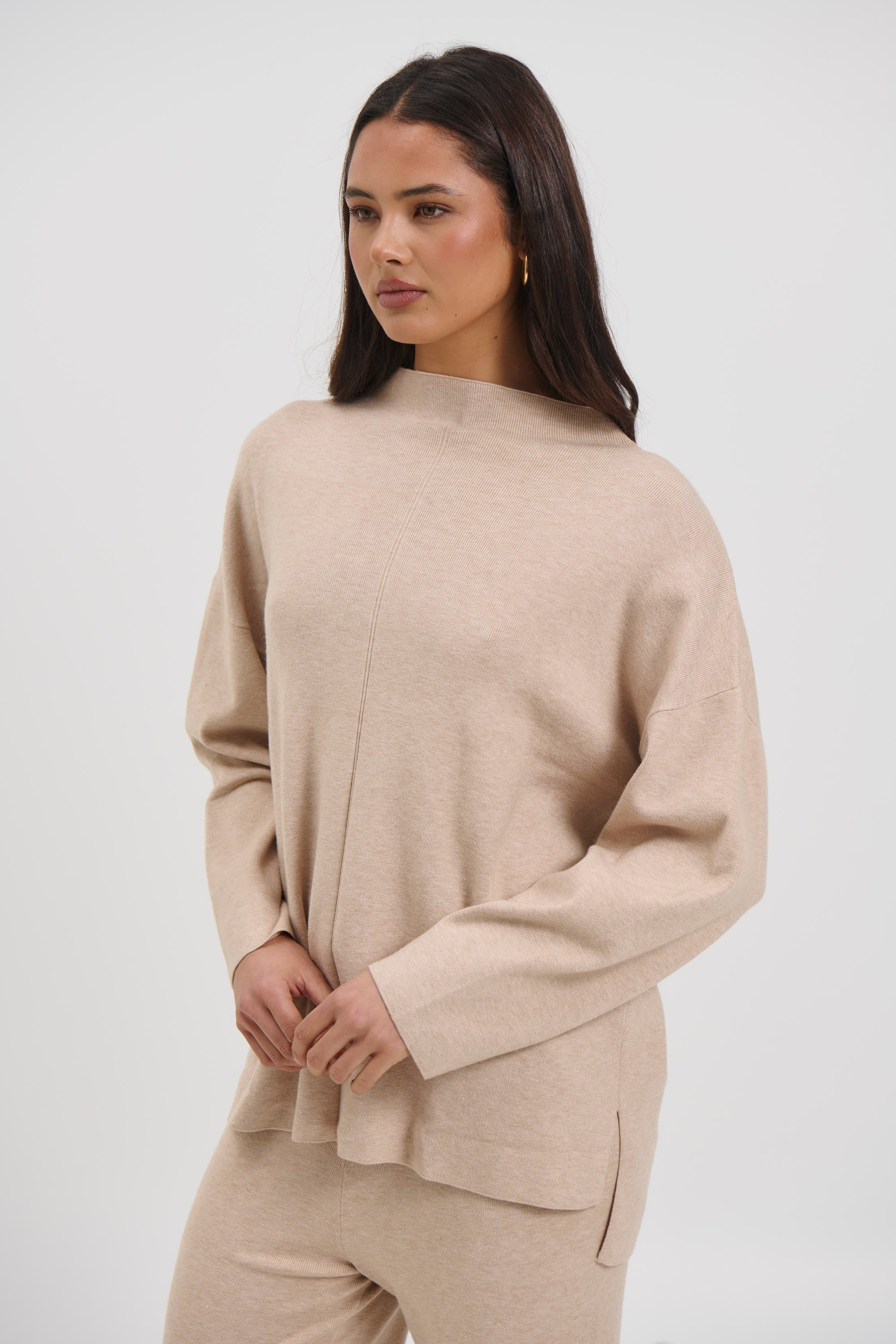 Quin Knit Sweater Beige