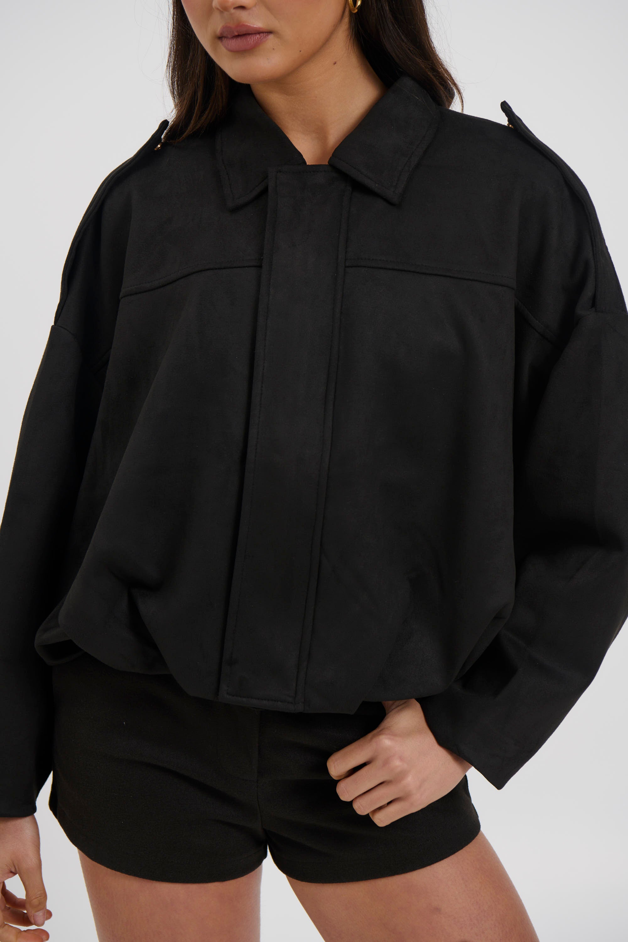 Harmony Suede Jacket Black