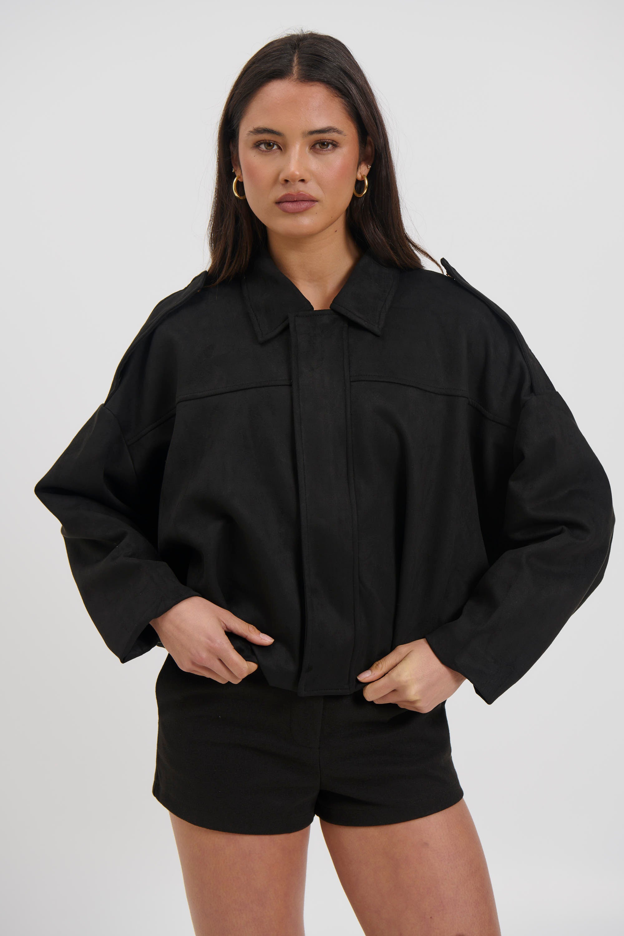 Harmony Suede Jacket Black