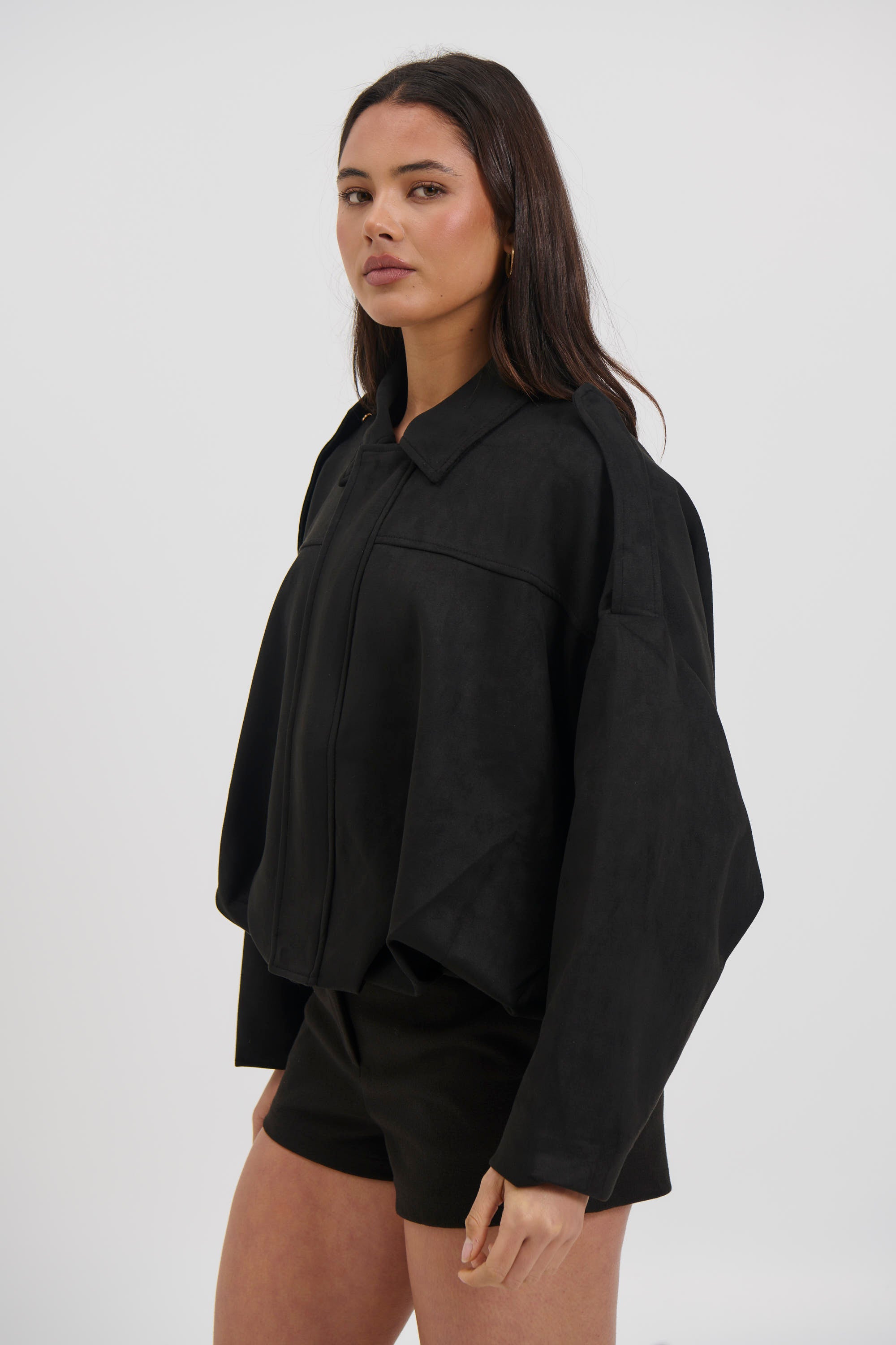 Harmony Suede Jacket Black