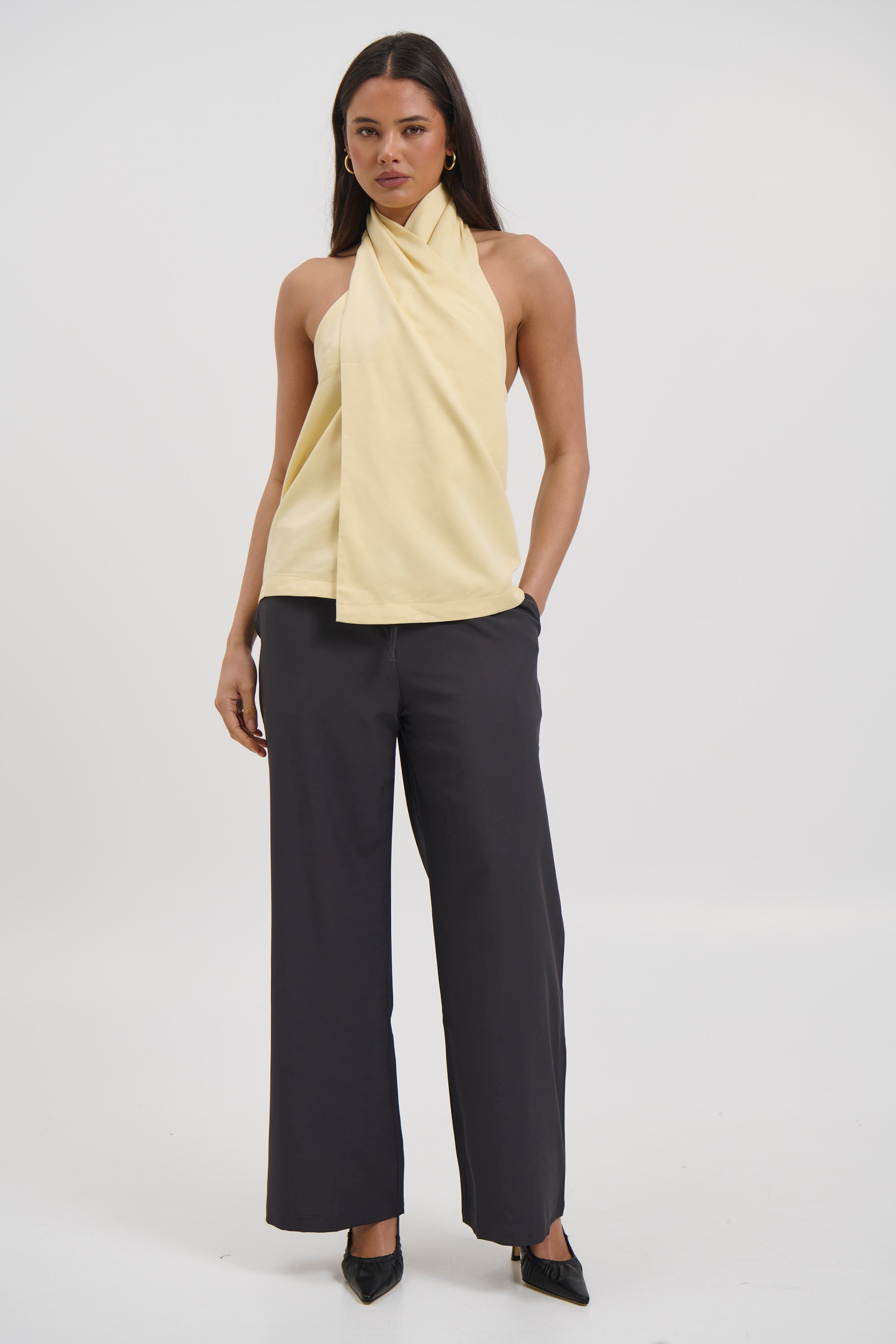 Monika Wrap Top Lemon