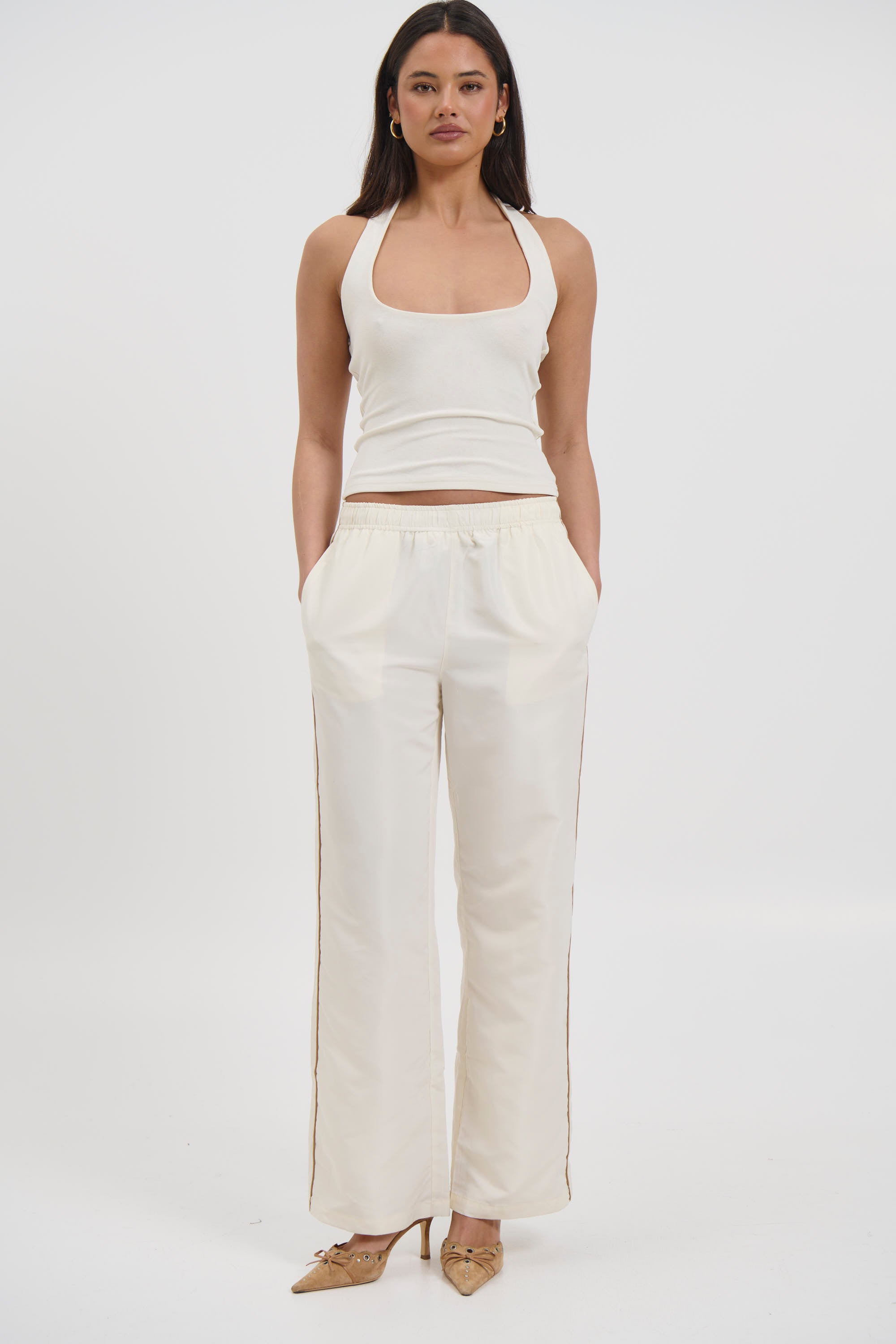 Carey Track Pant Cream