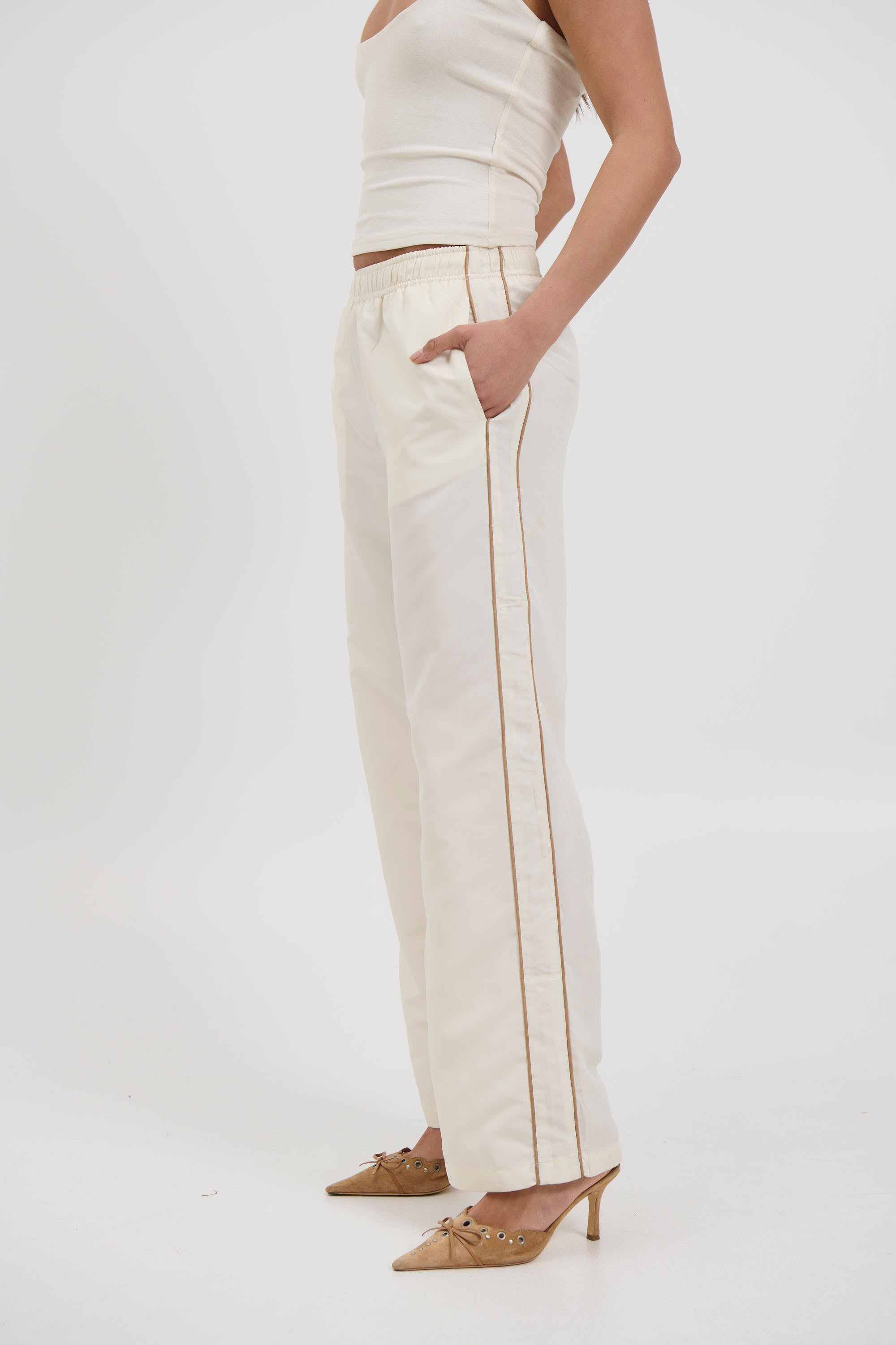 Carey Track Pant Cream