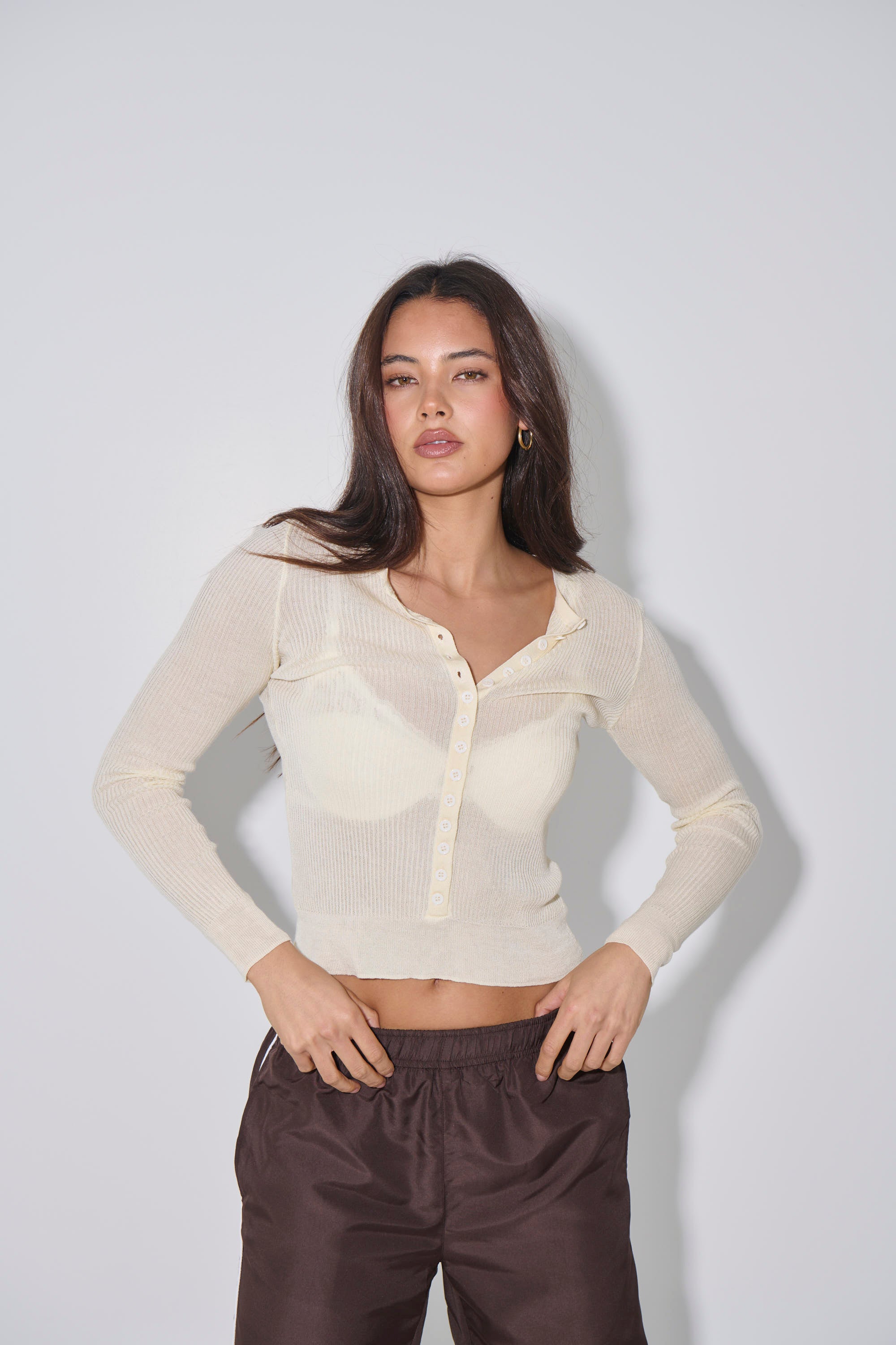 Analisa Sheer Top Beige