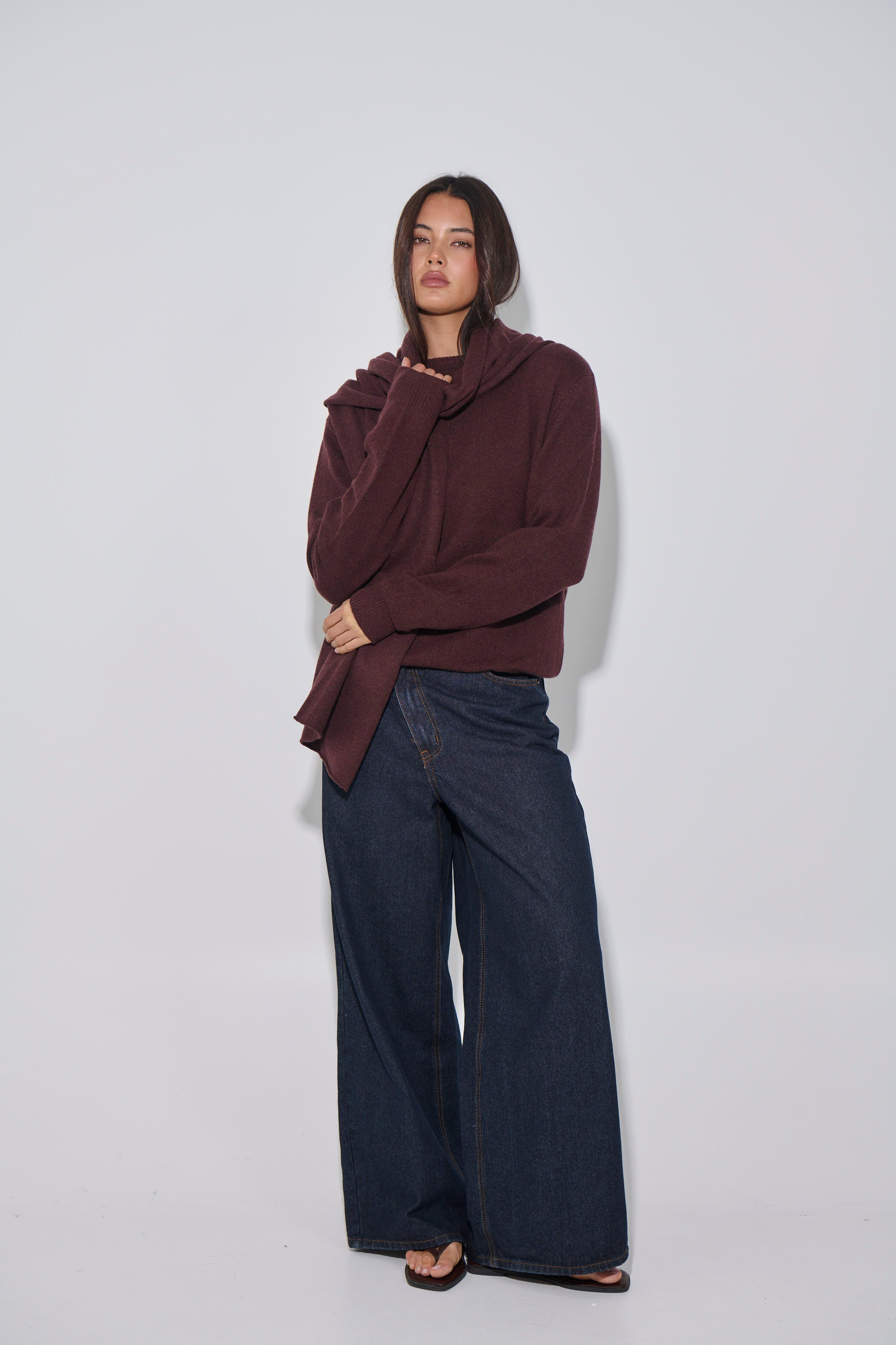 Cora Crew Neck Plum