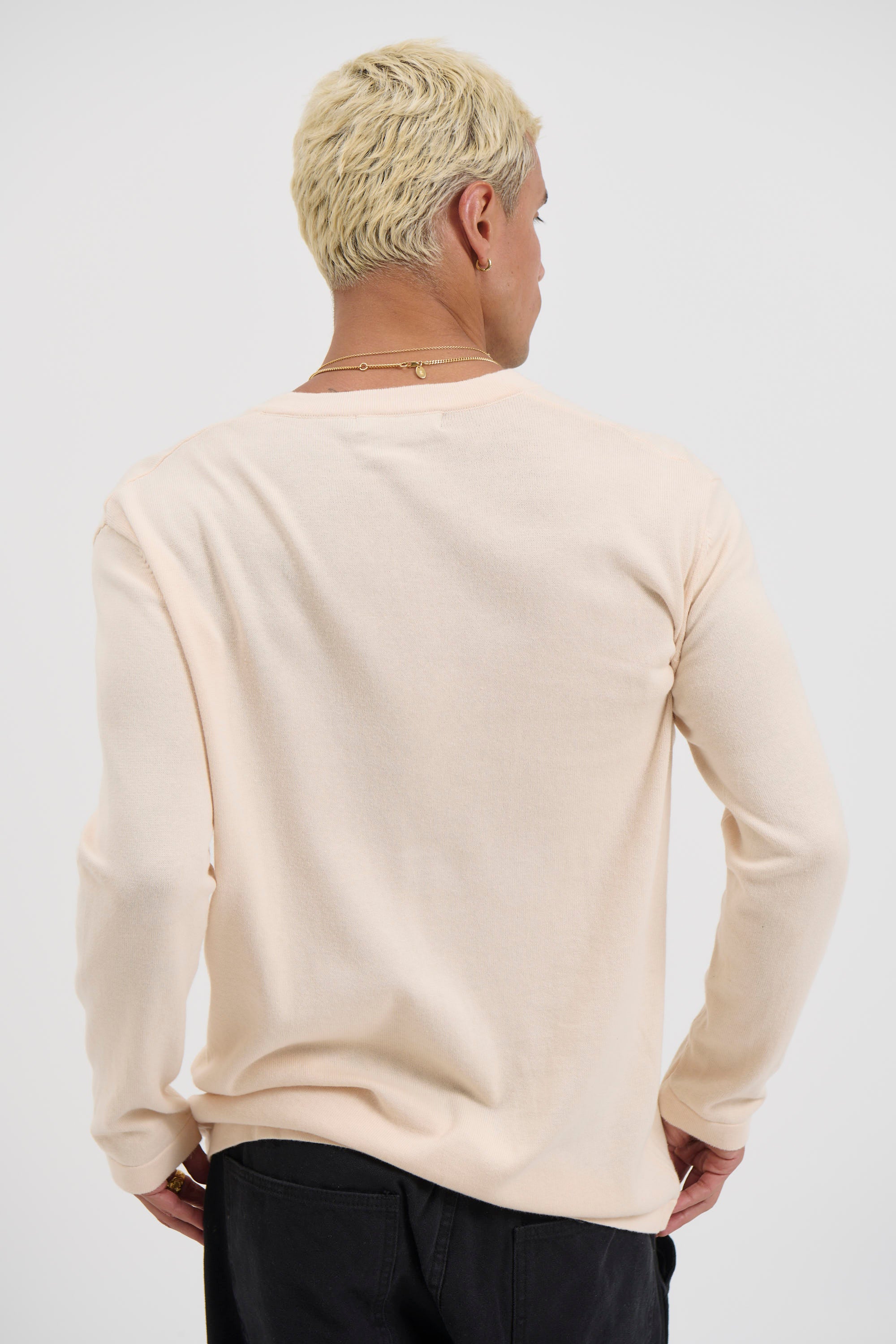 Jackson Fitted Henley Ivory