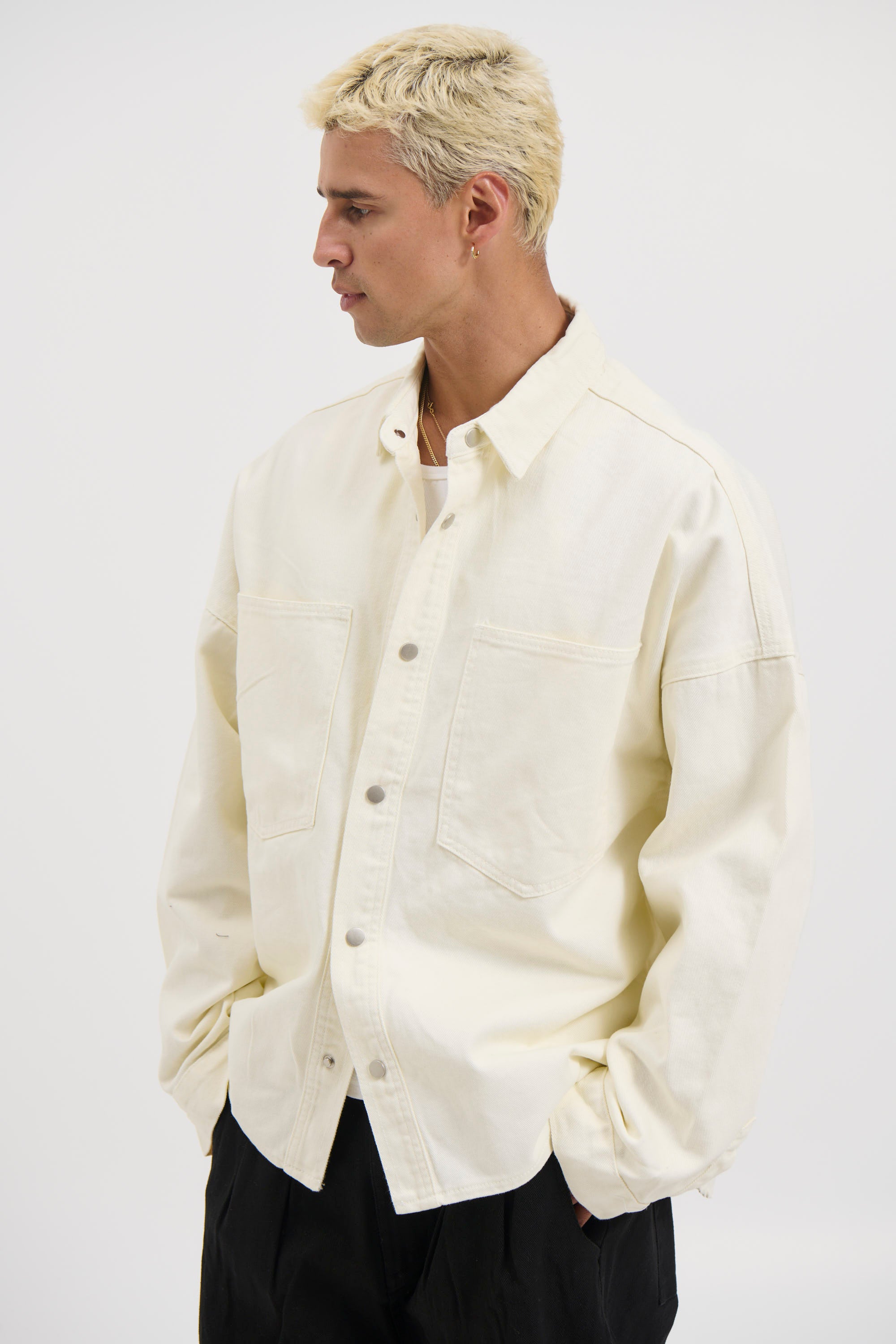 Heavyweight Denim Shirt Ivory
