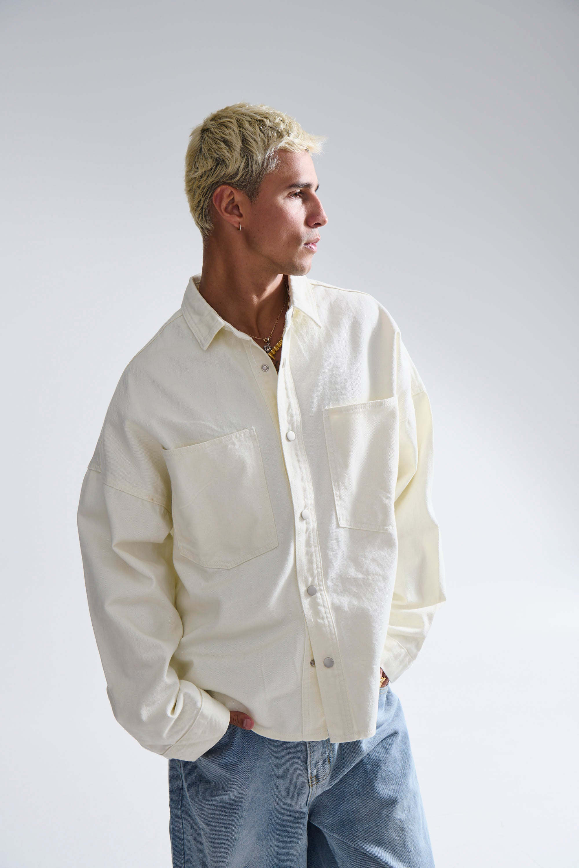 Heavyweight Denim Shirt Ivory