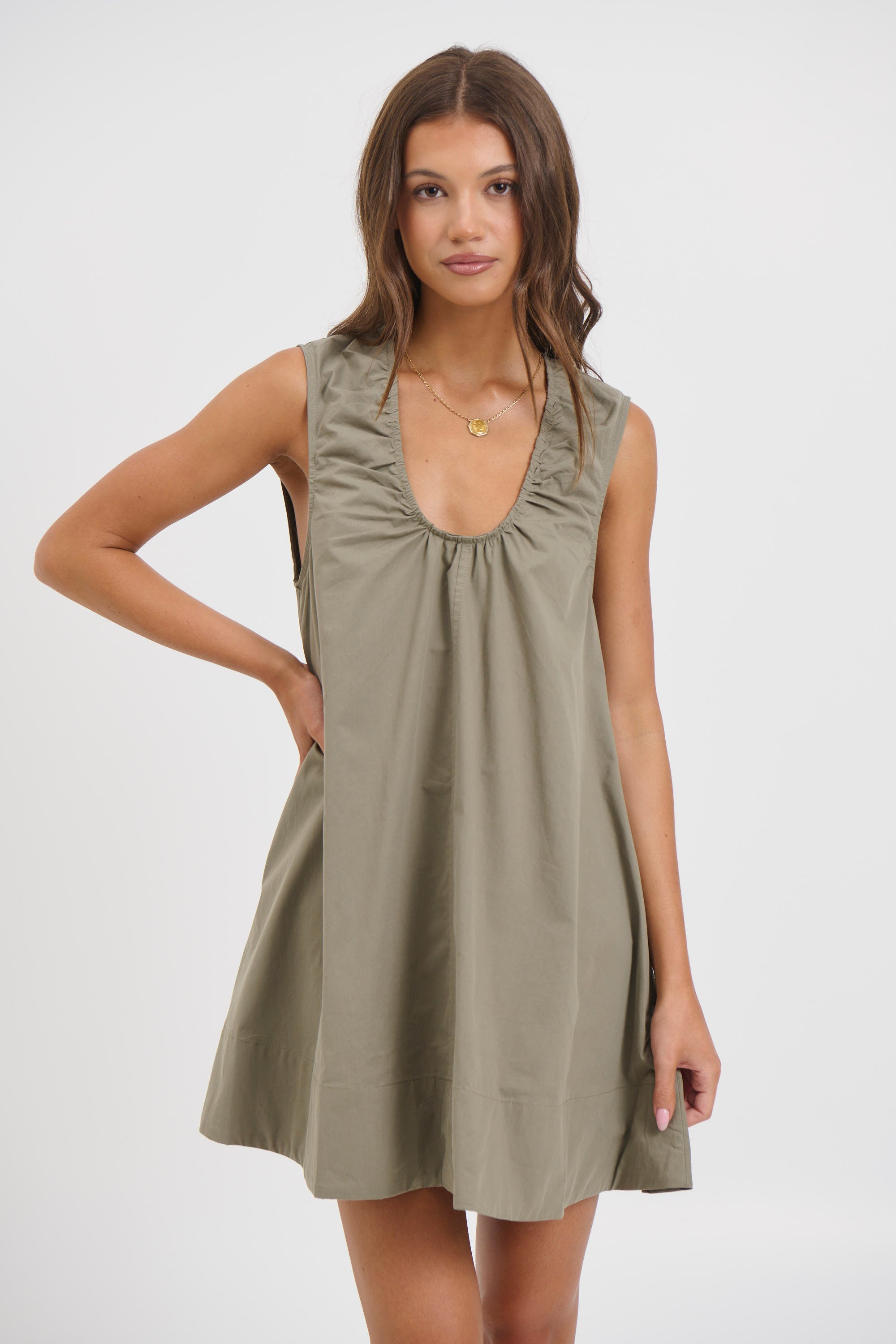 Sydney Mini Dress Khaki