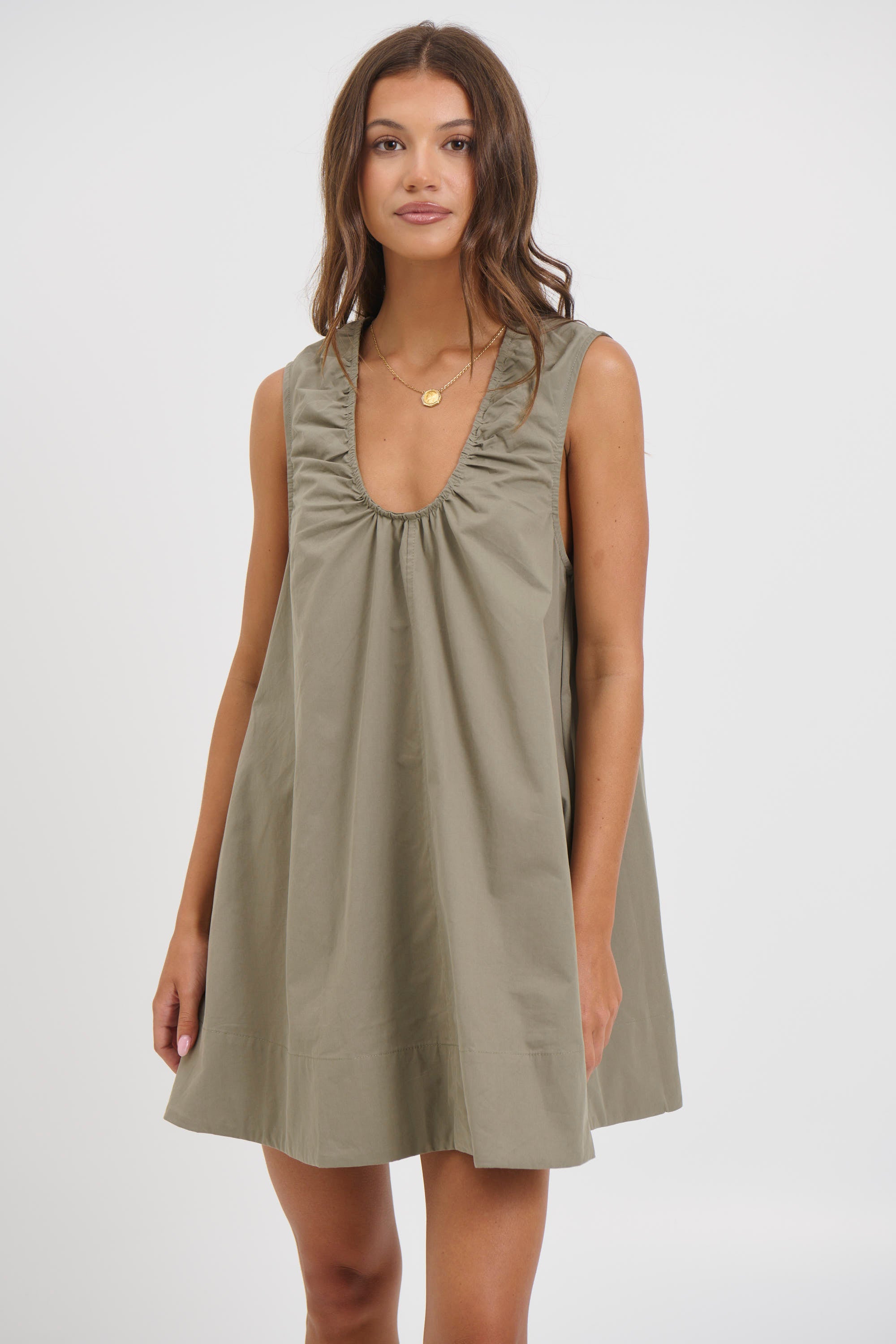 Sydney Mini Dress Khaki