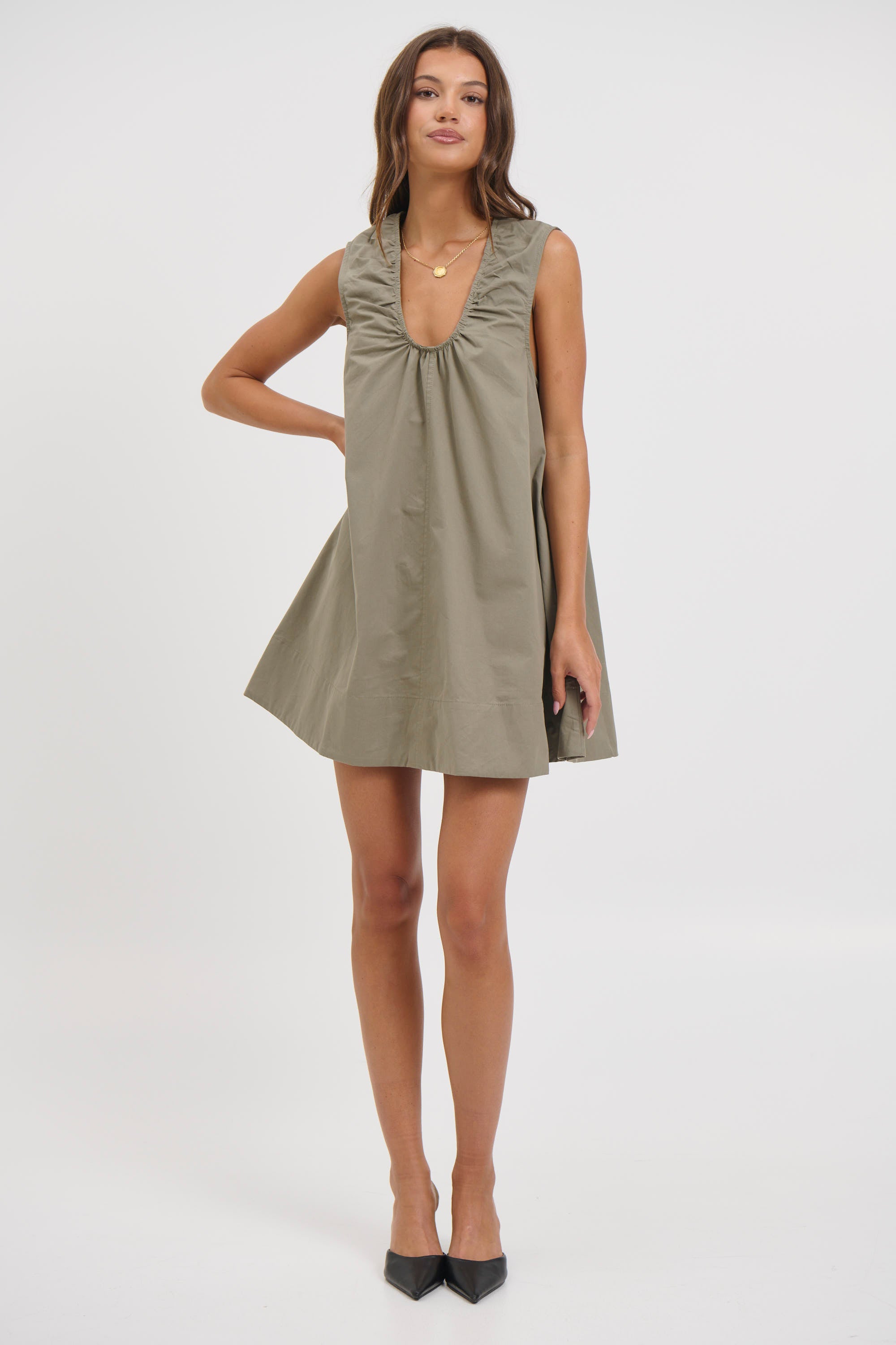 Sydney Mini Dress Khaki