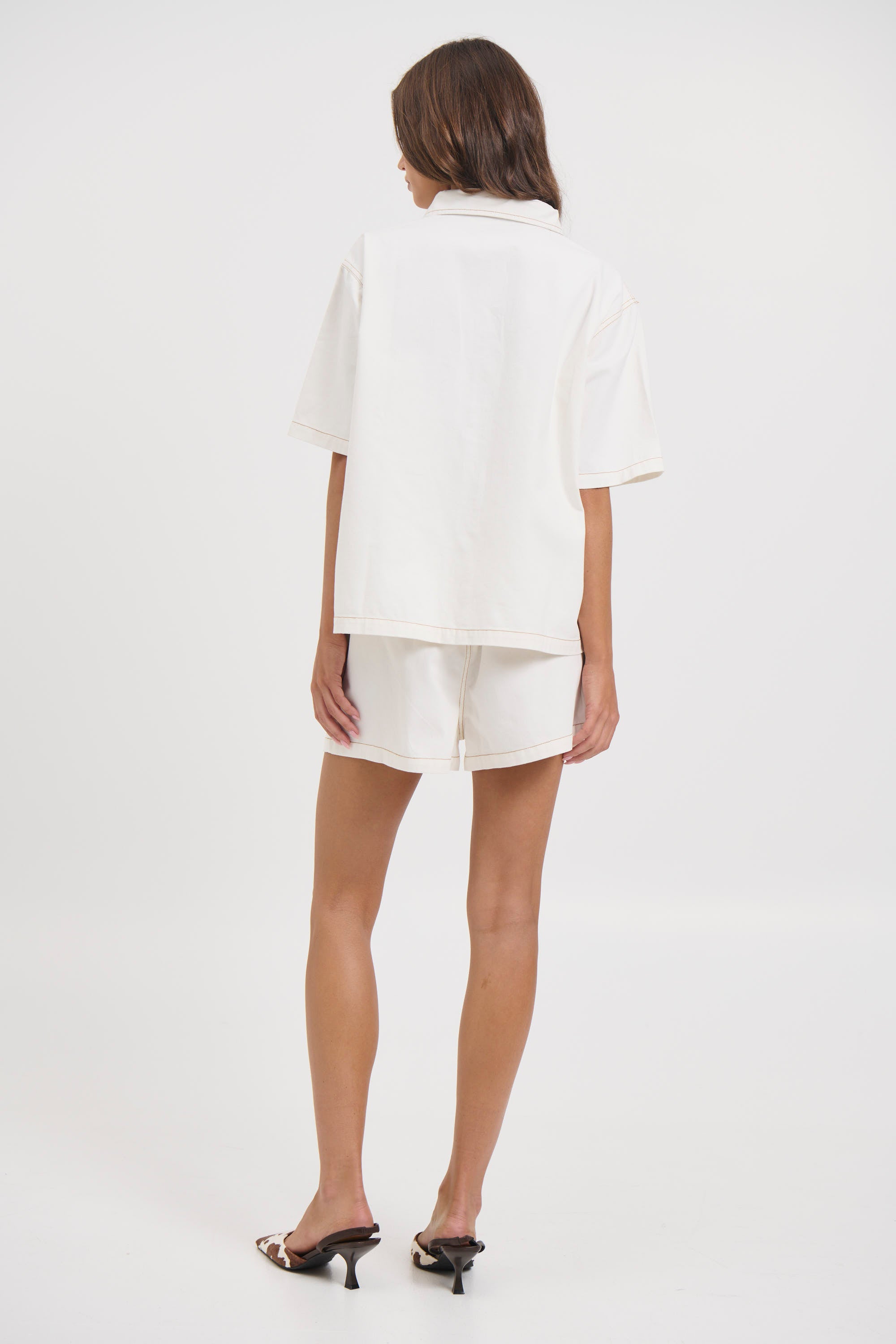 Delaney Denim Set White