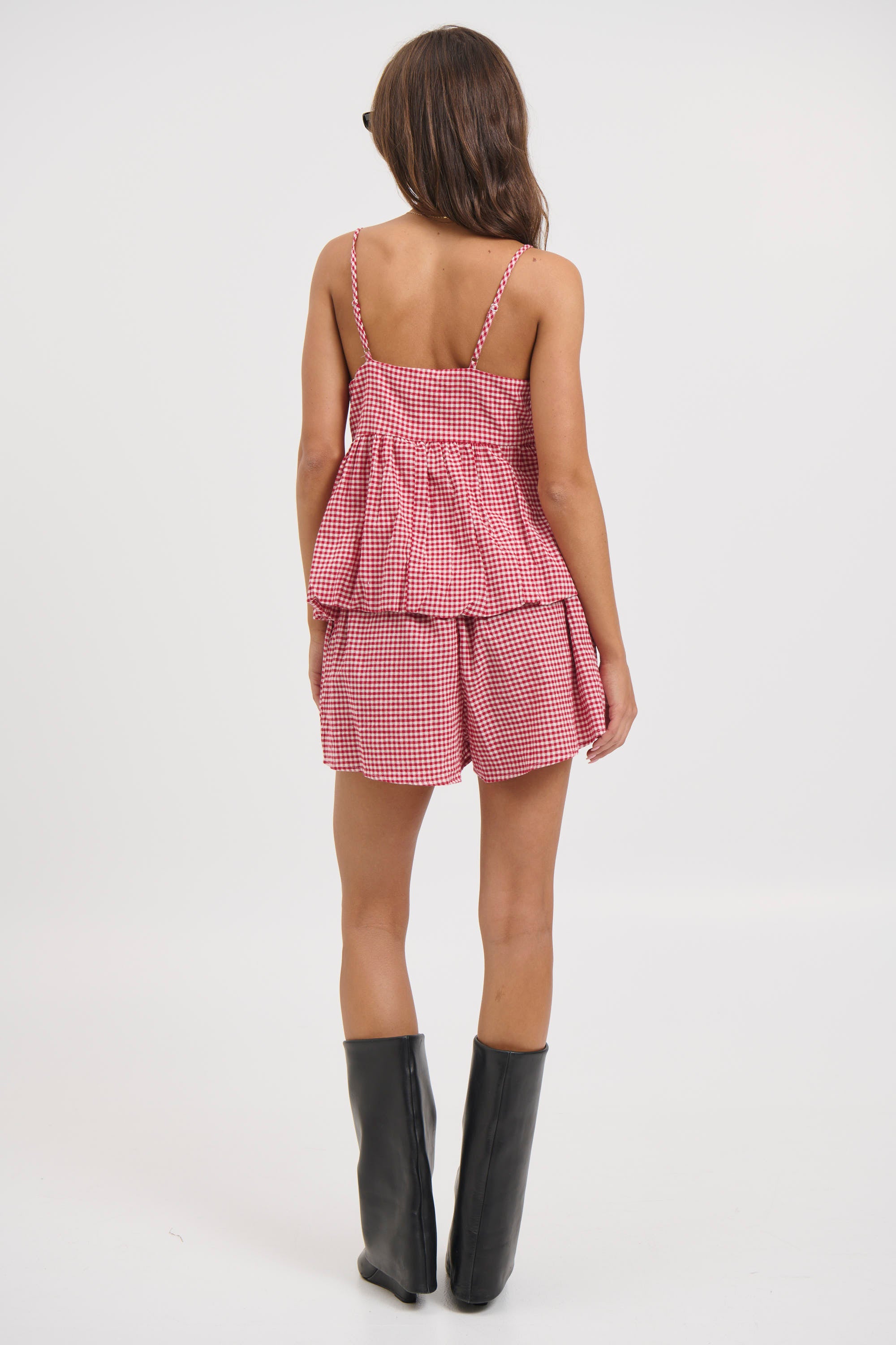 Dolly Gingham Set Red