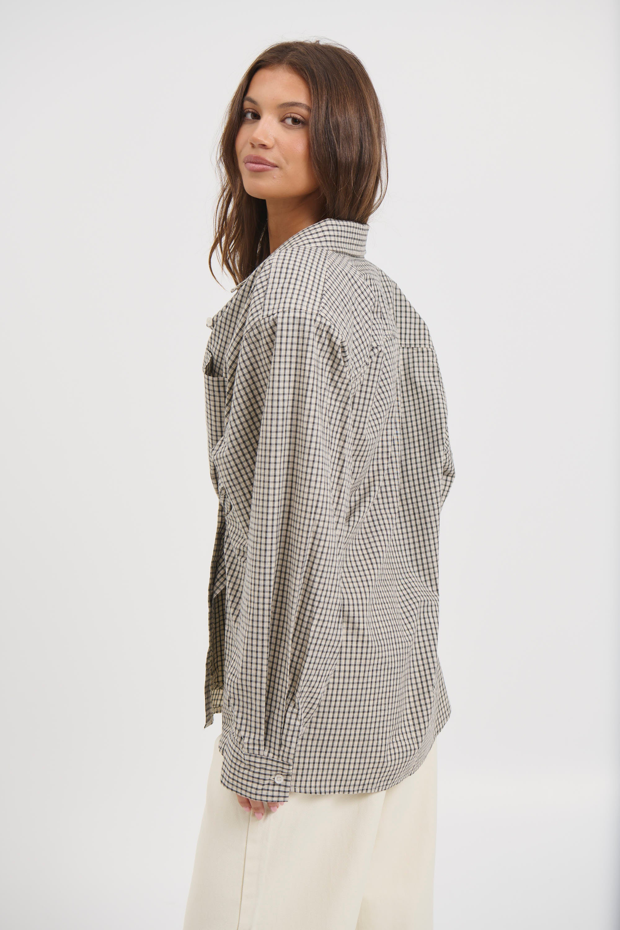 Notting Hill Shirt Cream Check