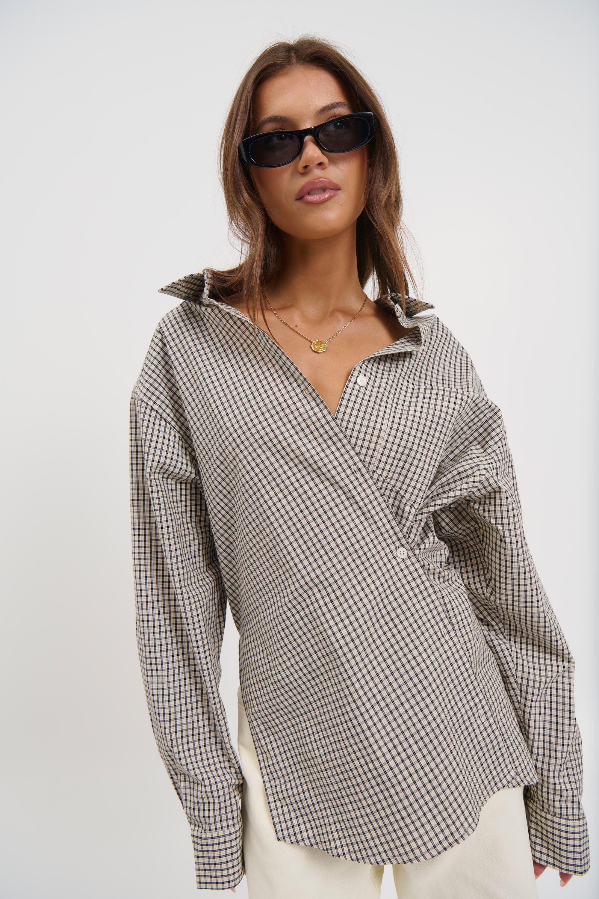 Notting Hill Shirt Cream Check